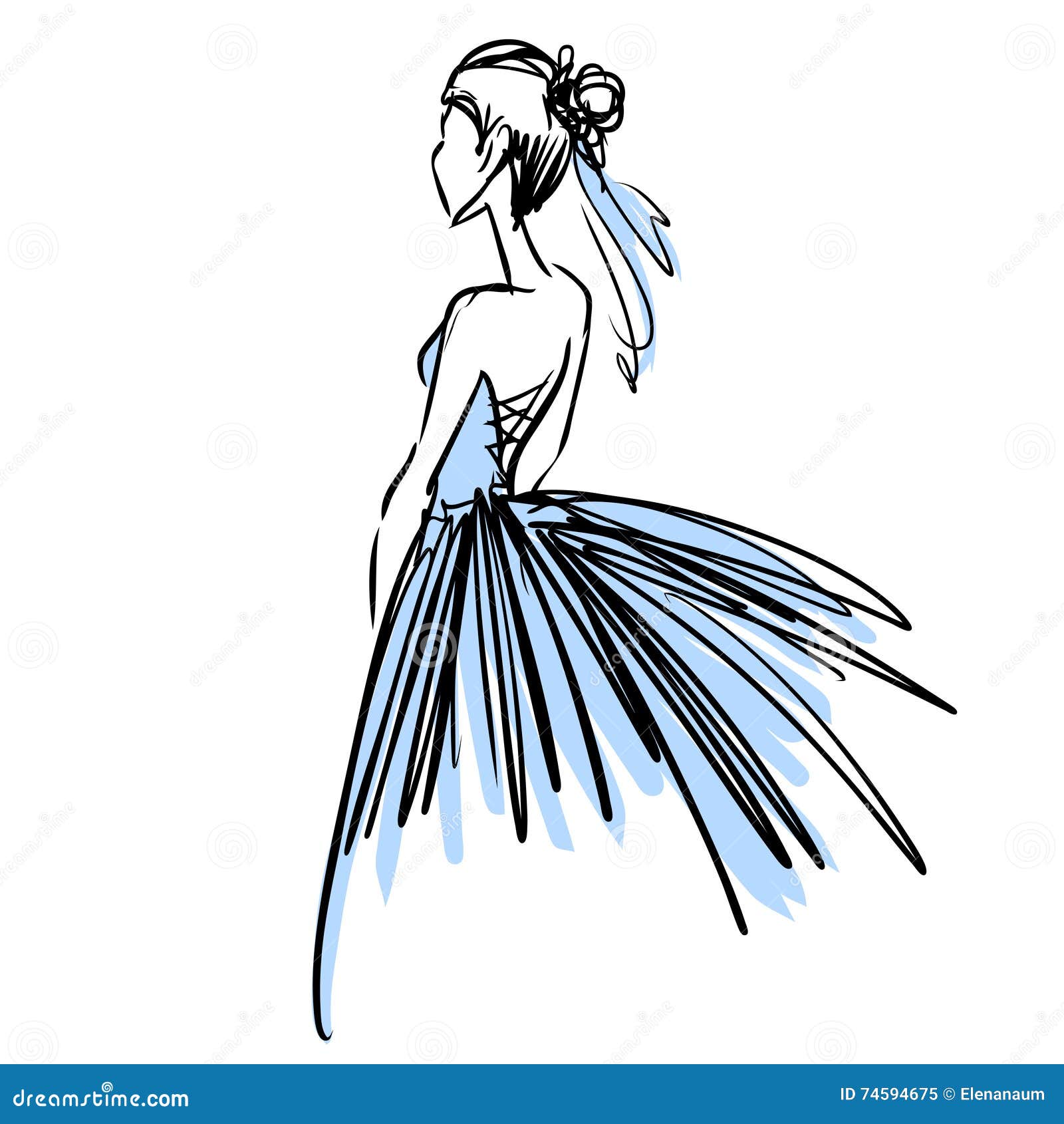 Simple Dresses drawings step by step / Fashion illustration drawing /  Fashion design Illustration - YouTube