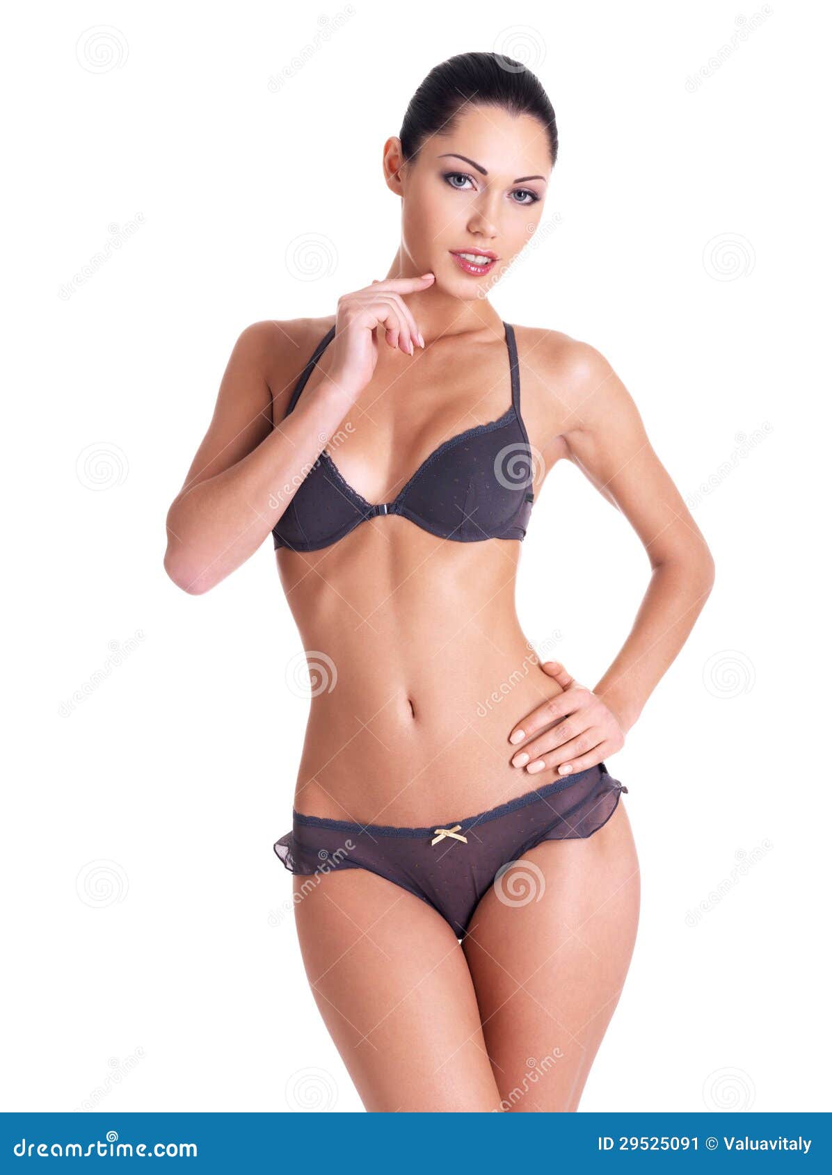 Young Woman with Beautiful Slim Perfect Body Stock Image - Image of girl,  muscular: 29525091