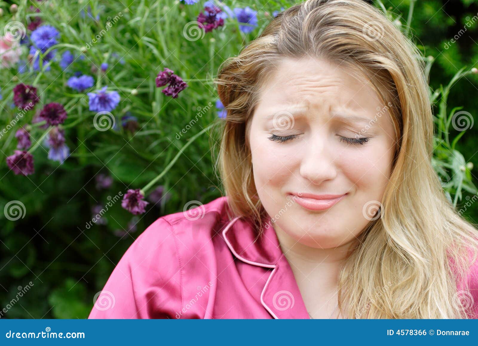 Young Woman Beginning To Cry Royalty Free Stock Ima