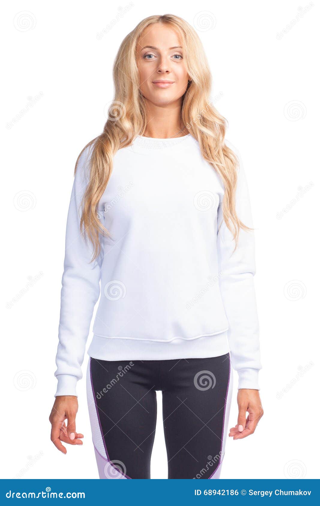 Young plus size woman in sporty top and leggings standing in plank