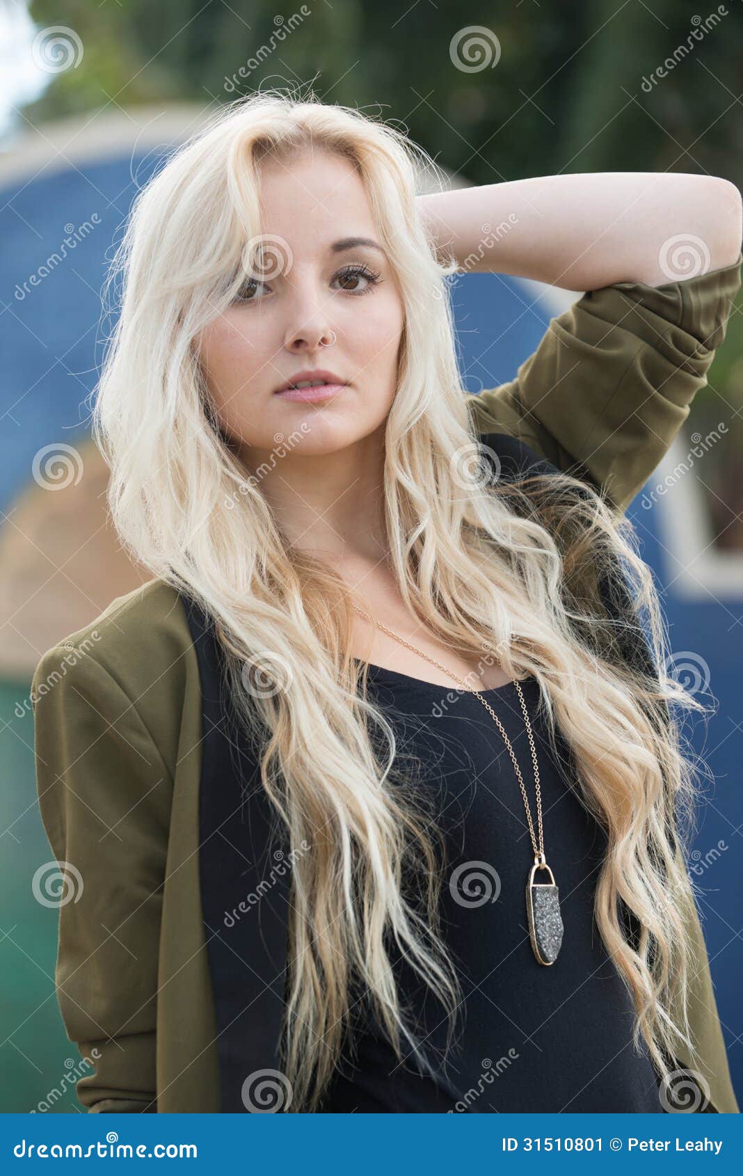 Young Woman With Blonde Hair Stock Image Image Of Pose Clothes