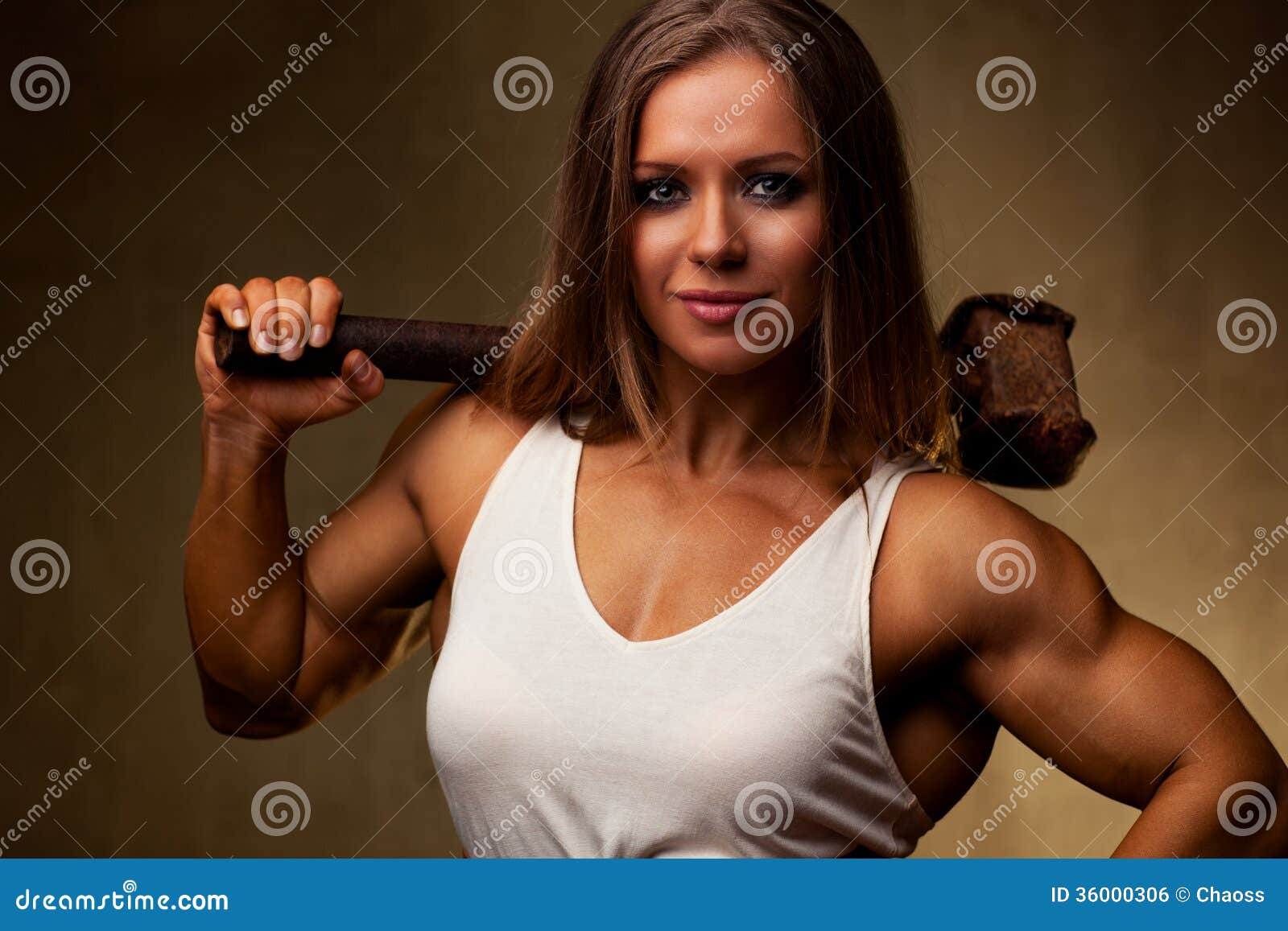 Solo female bodybuilder Only the