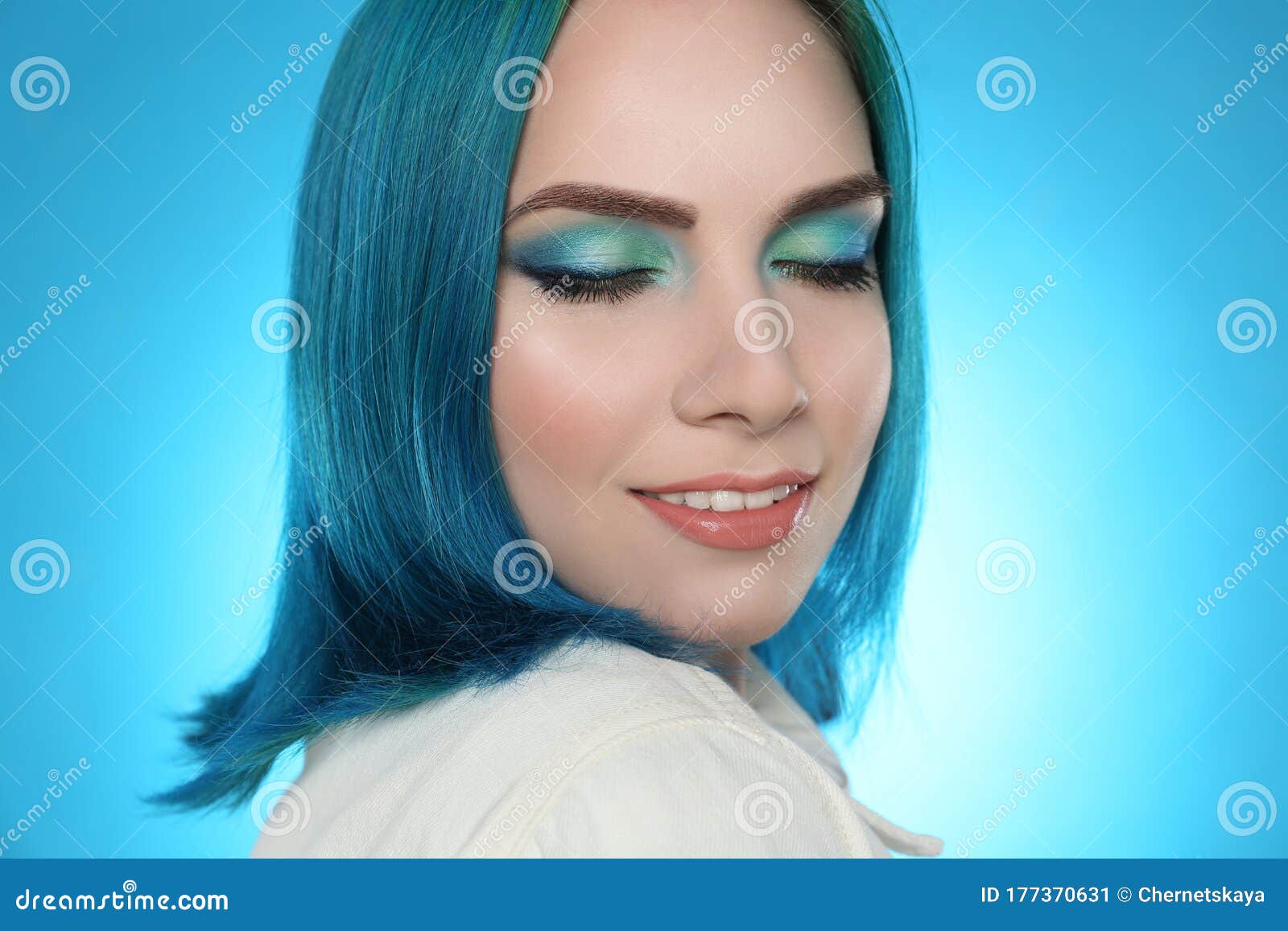 8. Celebrities Rocking Light Blue Ombre on Medium Hair - wide 8