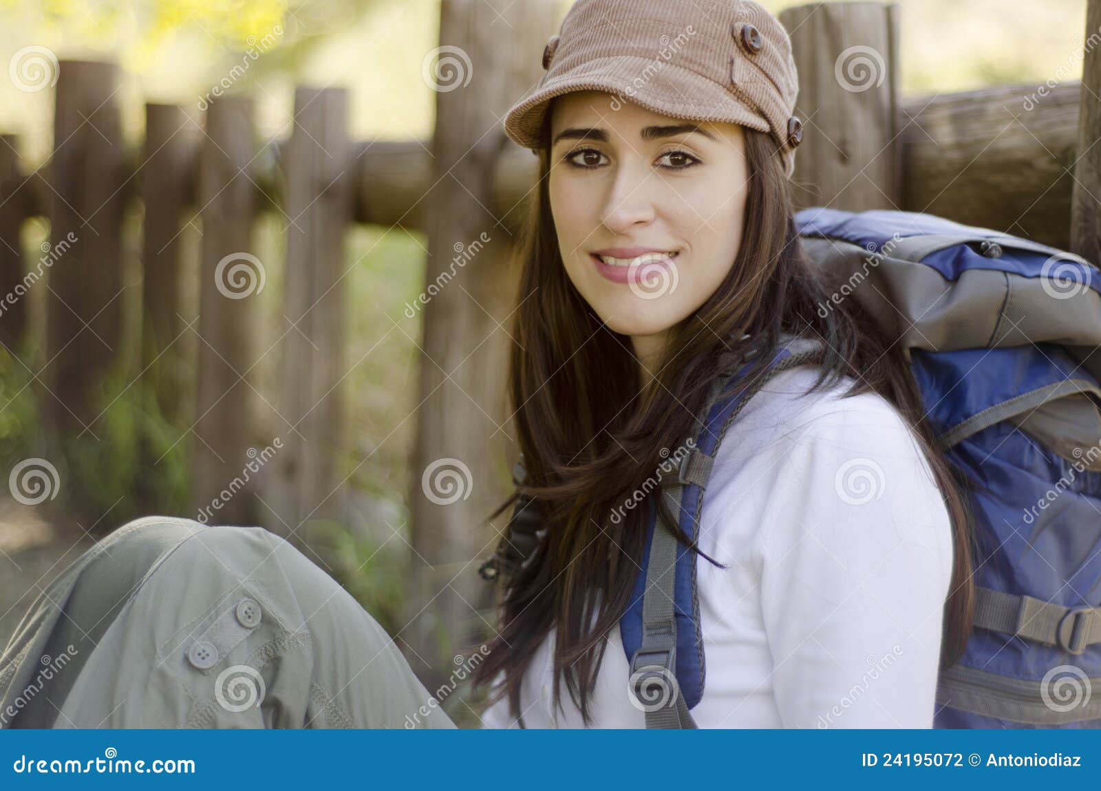 Young Woman on Camping Trip Stock Photo - Image of ecotourism, young ...