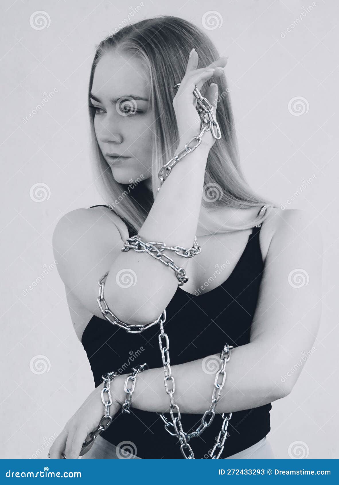 Play Love Games Bdsm Woman Chains Stock Photo 631478312