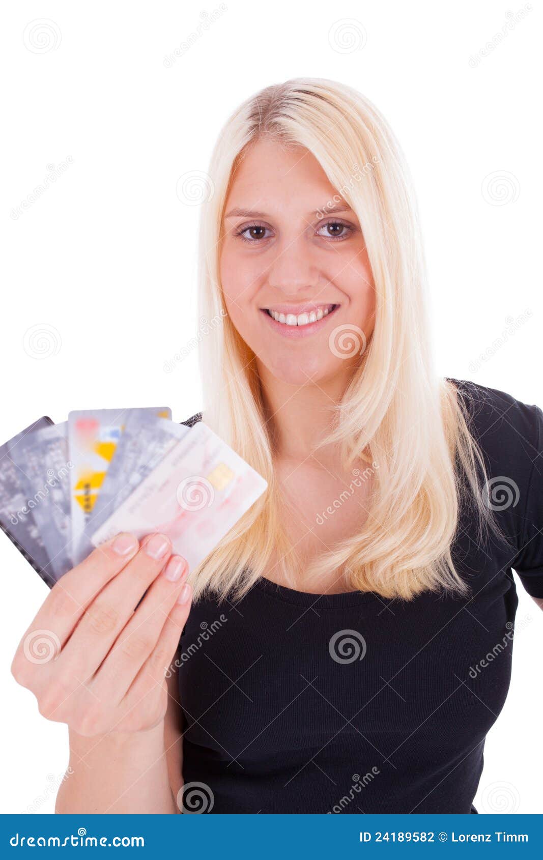 A Young Woman with Credit Card Stock Photo Image of attractive