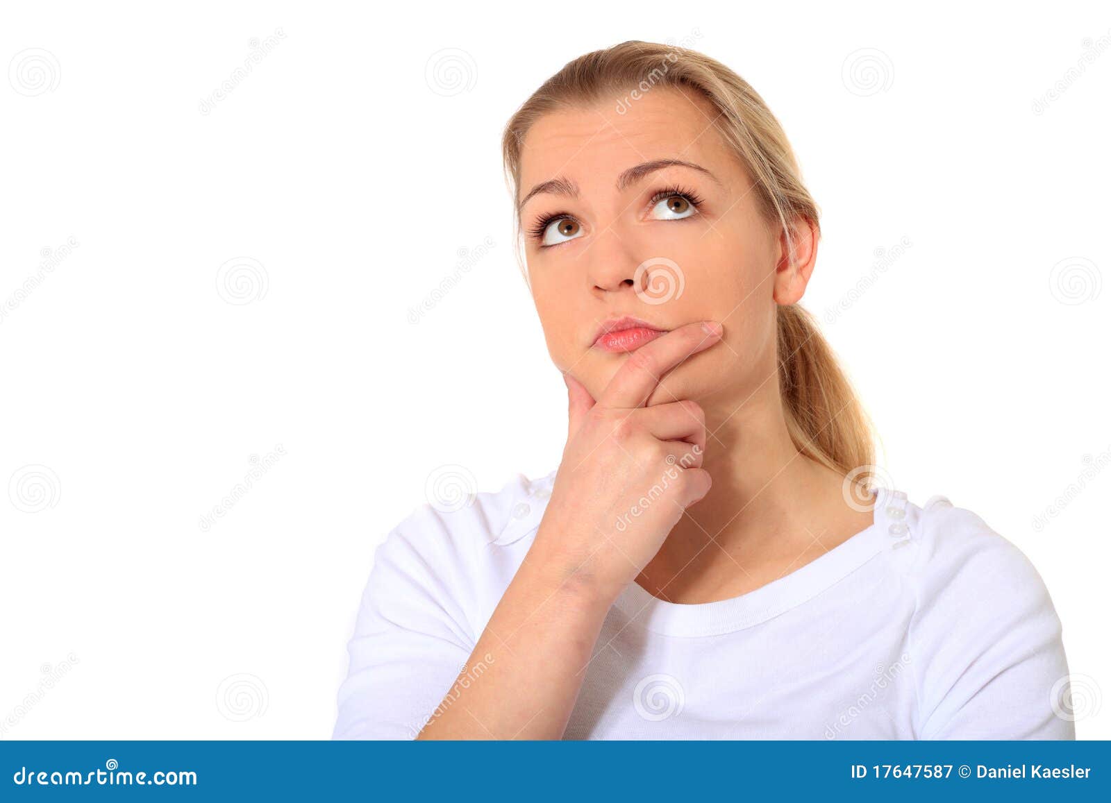 Young Woman Deliberates a Decision Stock Image Image of decision