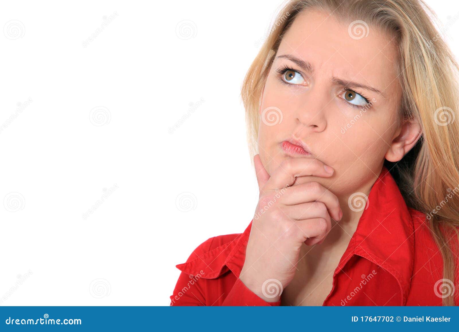 Young Woman Deliberates a Decision Stock Photo Image of youth