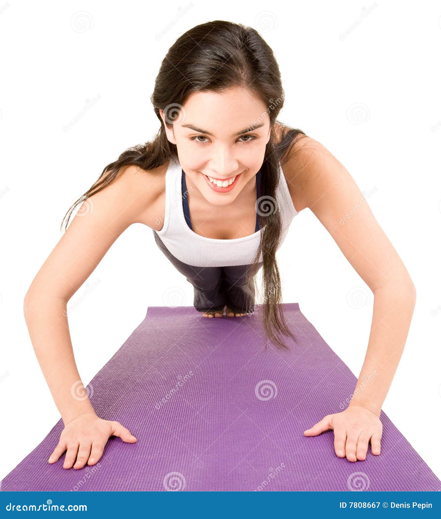 Young Woman Doing Pushups stock image. Image of arms, attractive 7808667