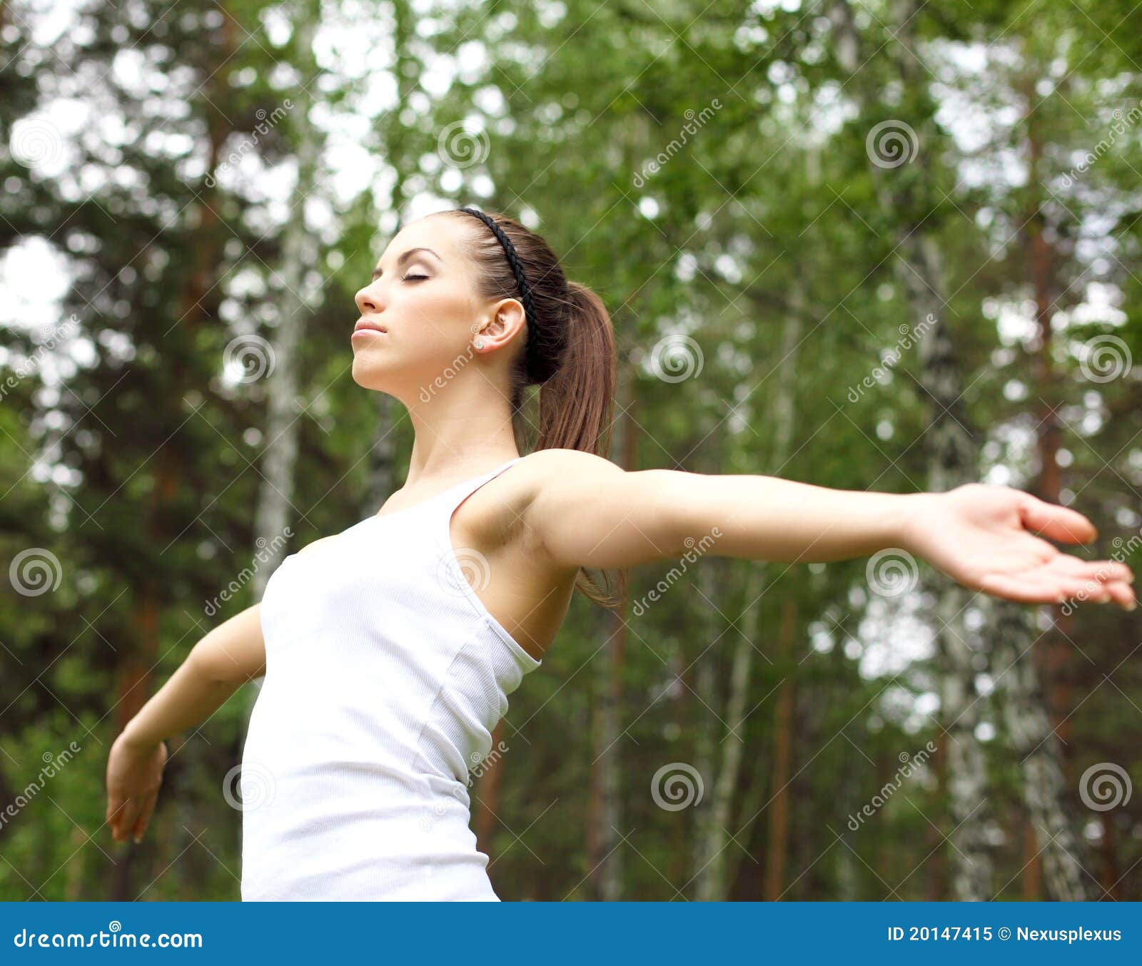 Young Woman Doing Sport Outdoors Stock Image Image of attractive