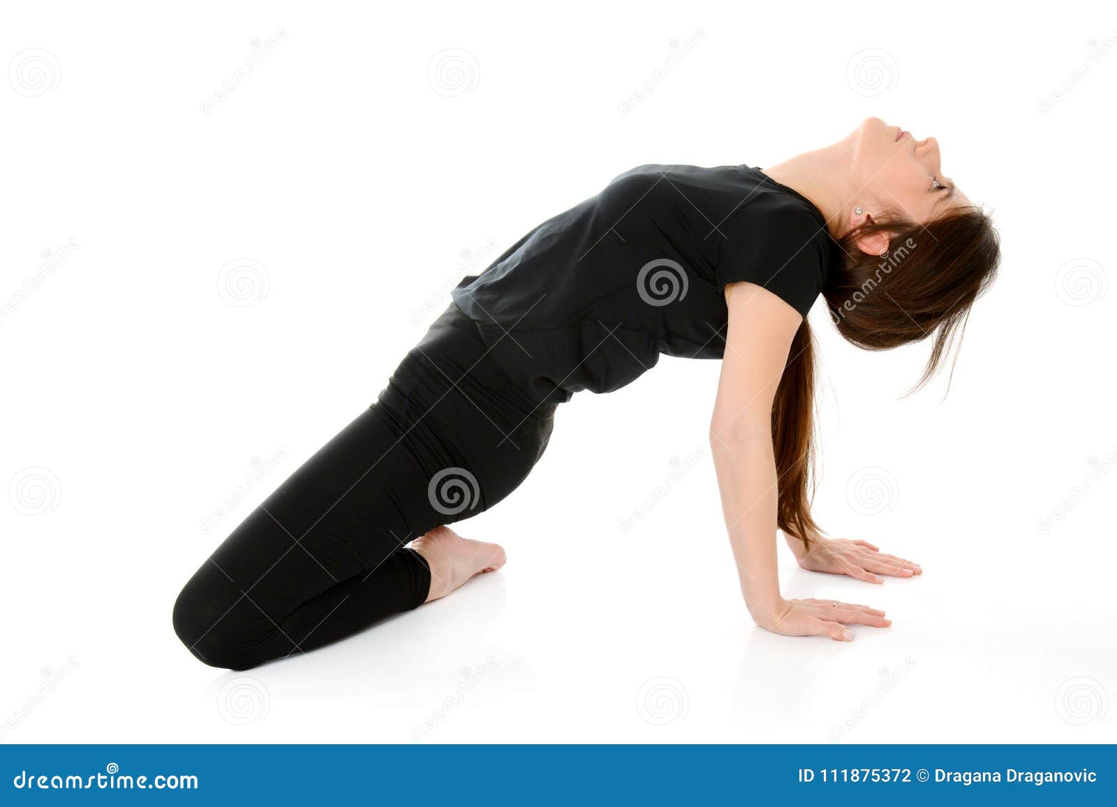 Woman doing easy pose sukhasana exercise. Flat vector illustration isolated  on white background 5311067 Vector Art at Vecteezy