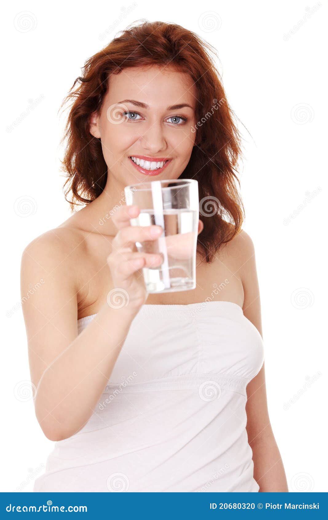 Young Woman Drinking Fresh Cold Water Stock Photo Image of natural