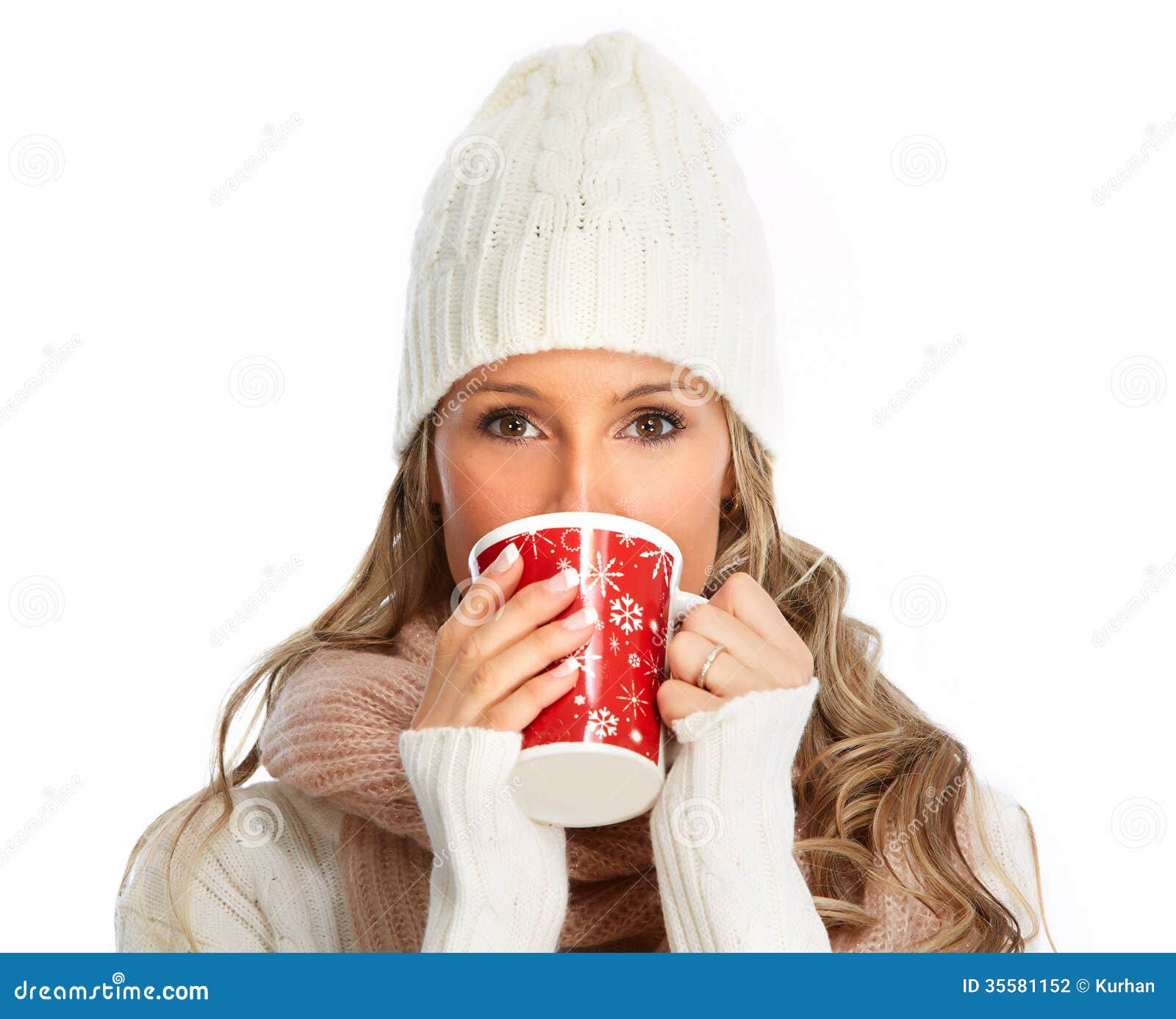 Young Woman Drinking Hot Tea. Stock Photo - Image of drink, woman: 35581152