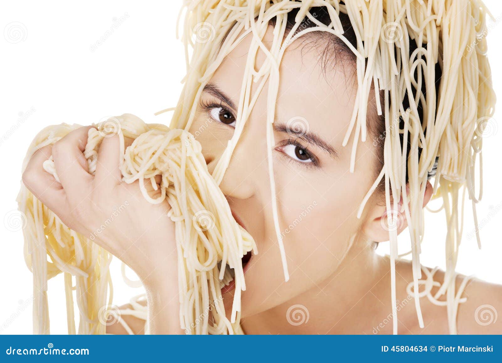 Image result for stock photo woman eating pasta