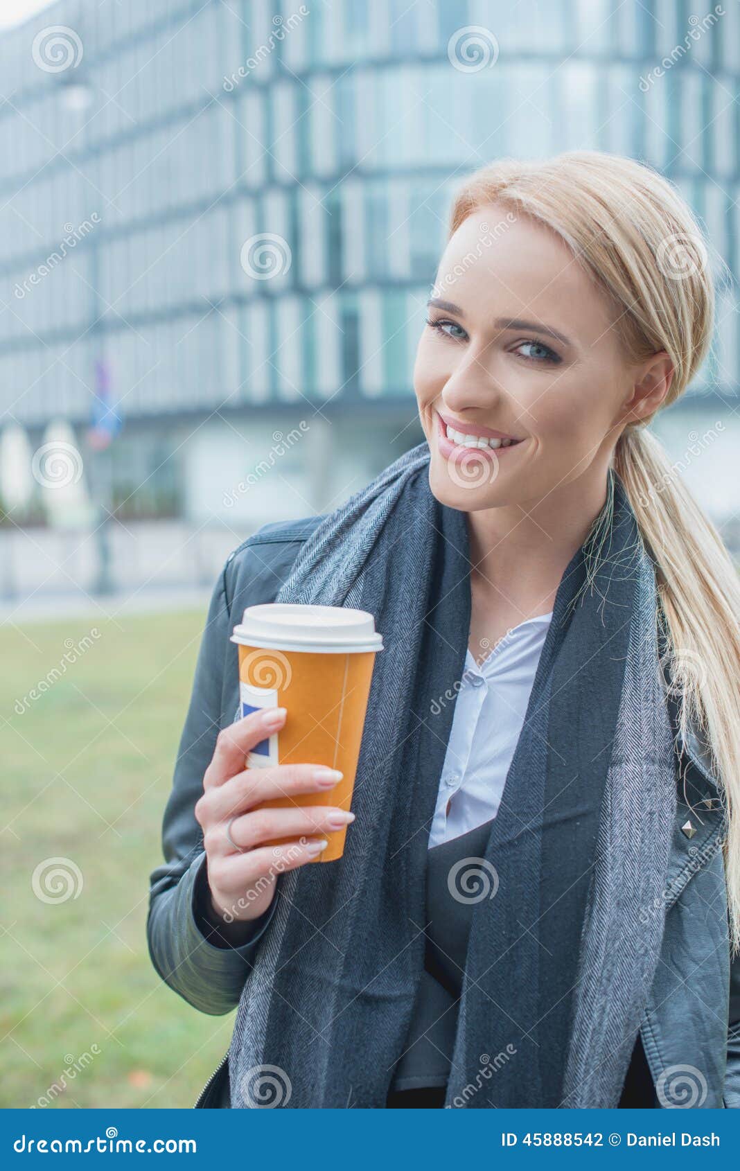 Young Woman Enjoying Coffee on a Cold Day Stock Photo - Image of ...