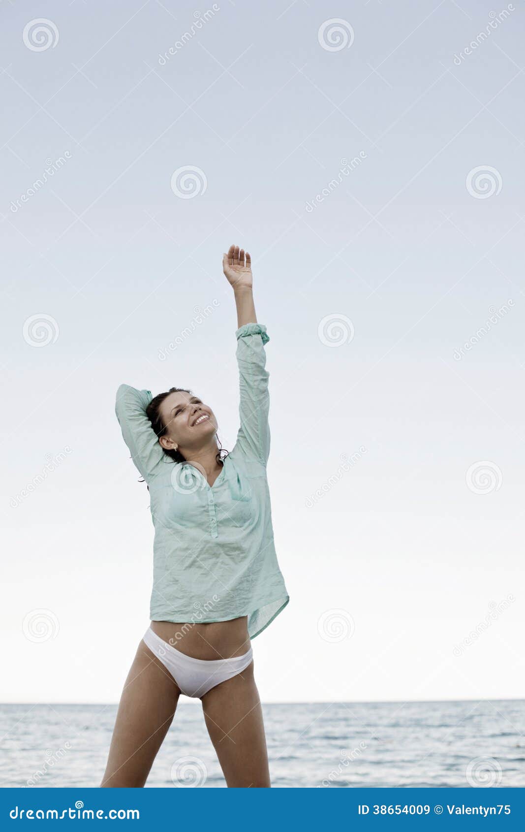 Young woman enjoying summer rest. Young woman enjoying summer rest at the seaside.