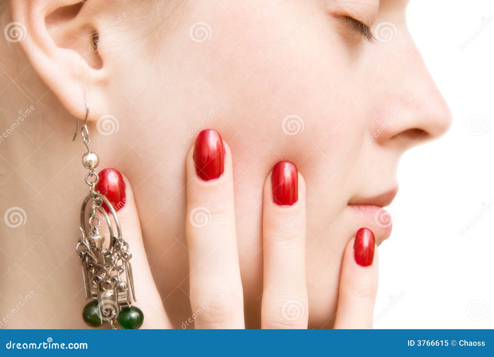 Womans Hand with Red Nails · Free Stock Photo