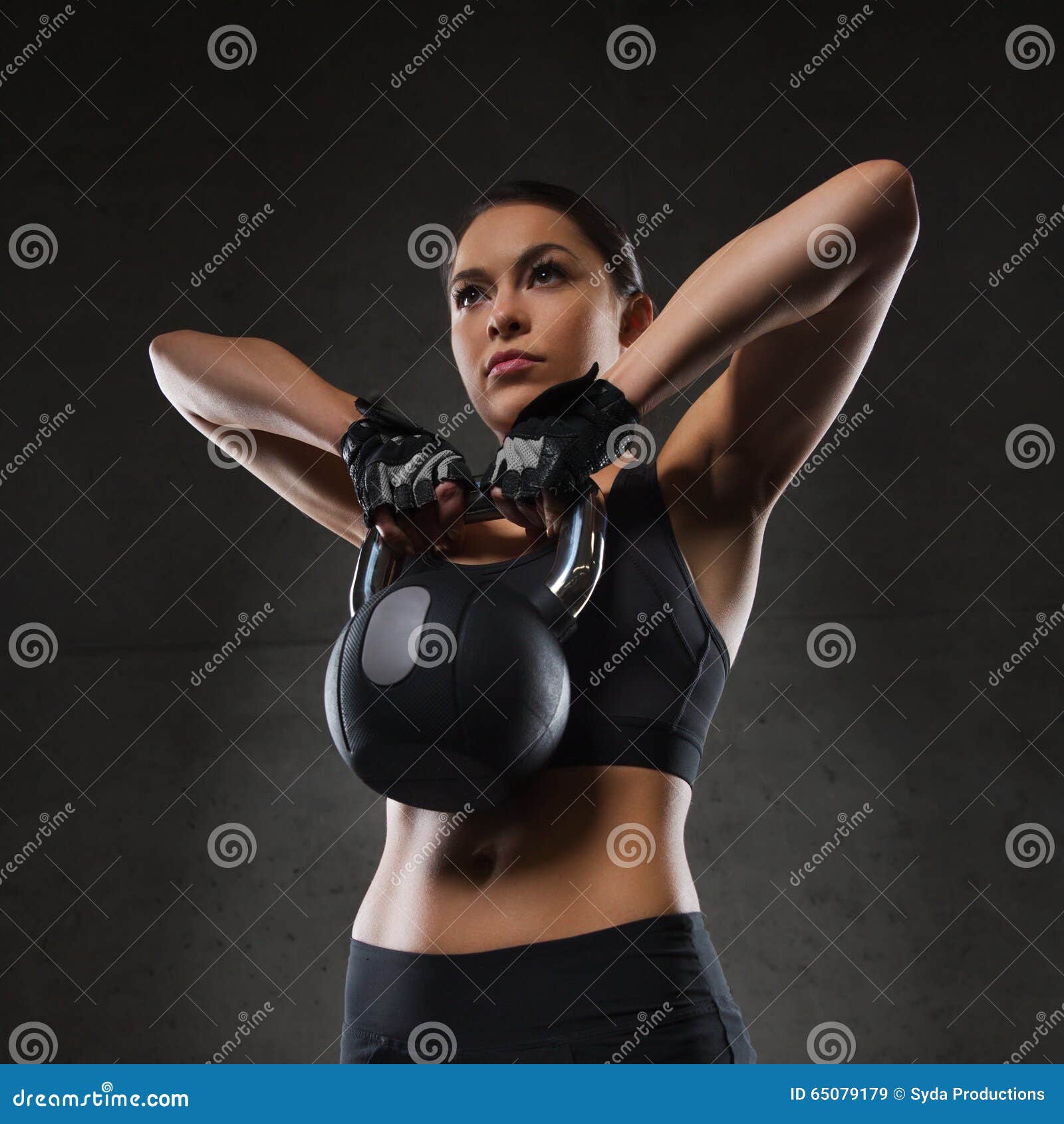 Fitness woman flexing muscles stock photo (126120) - YouWorkForThem