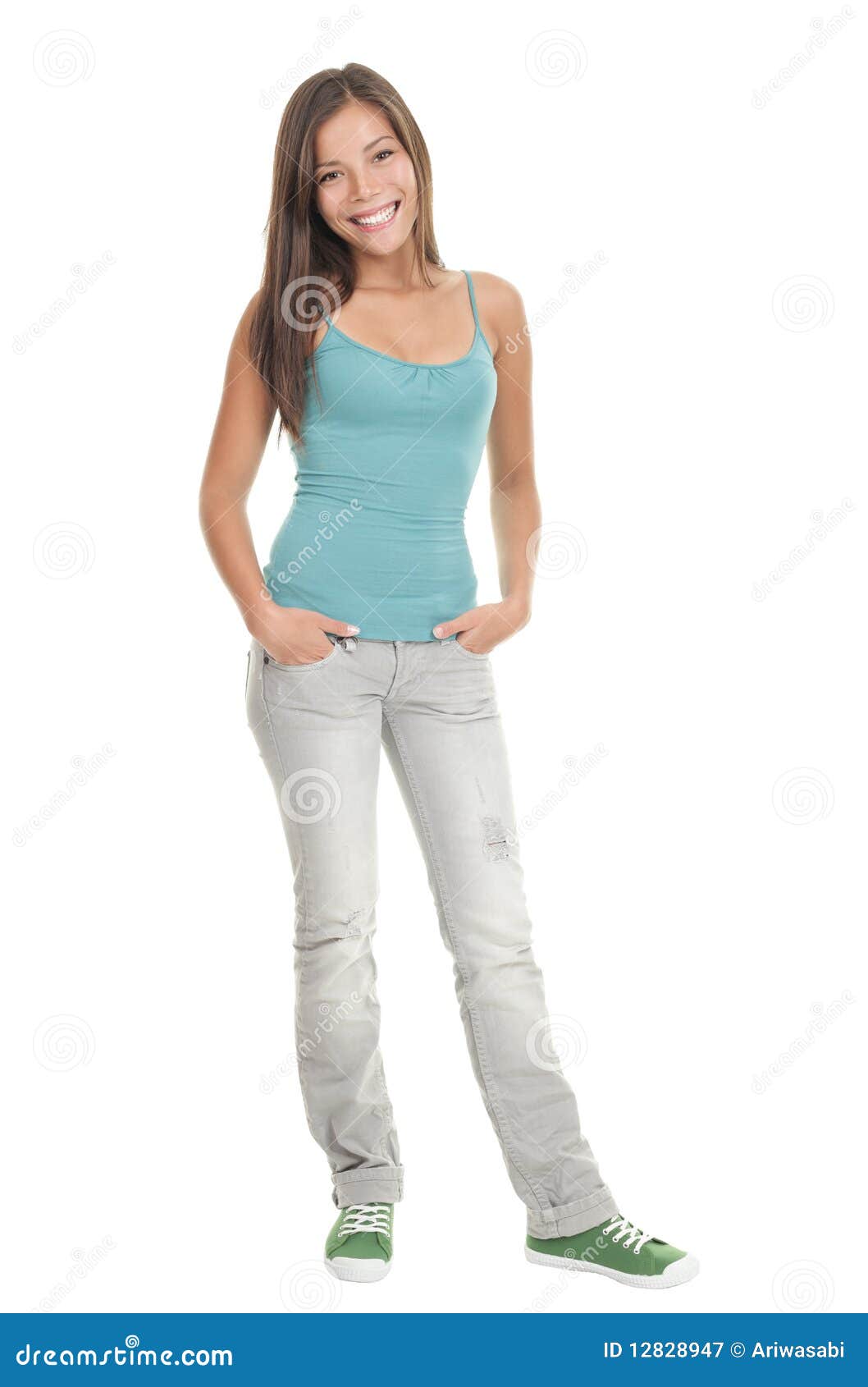 Casual Full Length Woman Stock Photo - Download Image Now - Adult