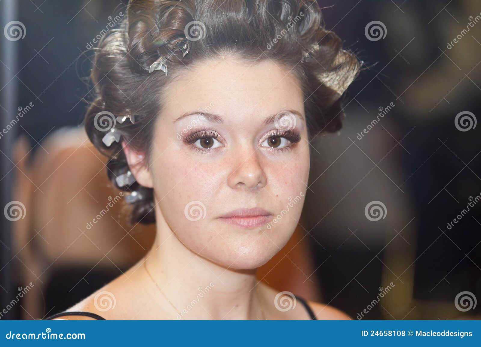 Young Woman Getting Hair Done Royalty Free Stock Photos 