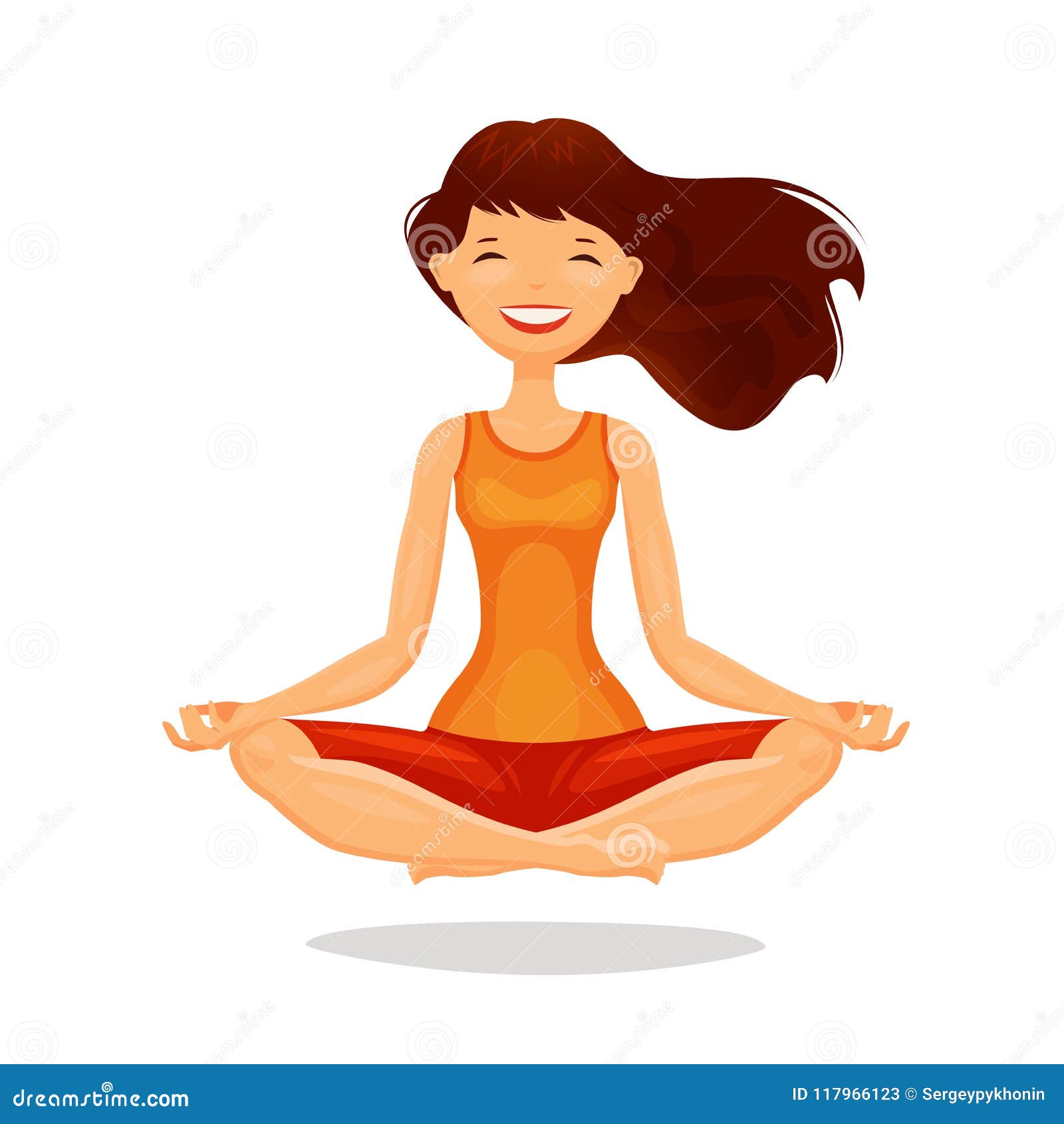 Young Woman Doing Yoga Exercise Padmasana (Lotus Pose). Isolated On White  Background Stock Photo, Picture and Royalty Free Image. Image 18353702.