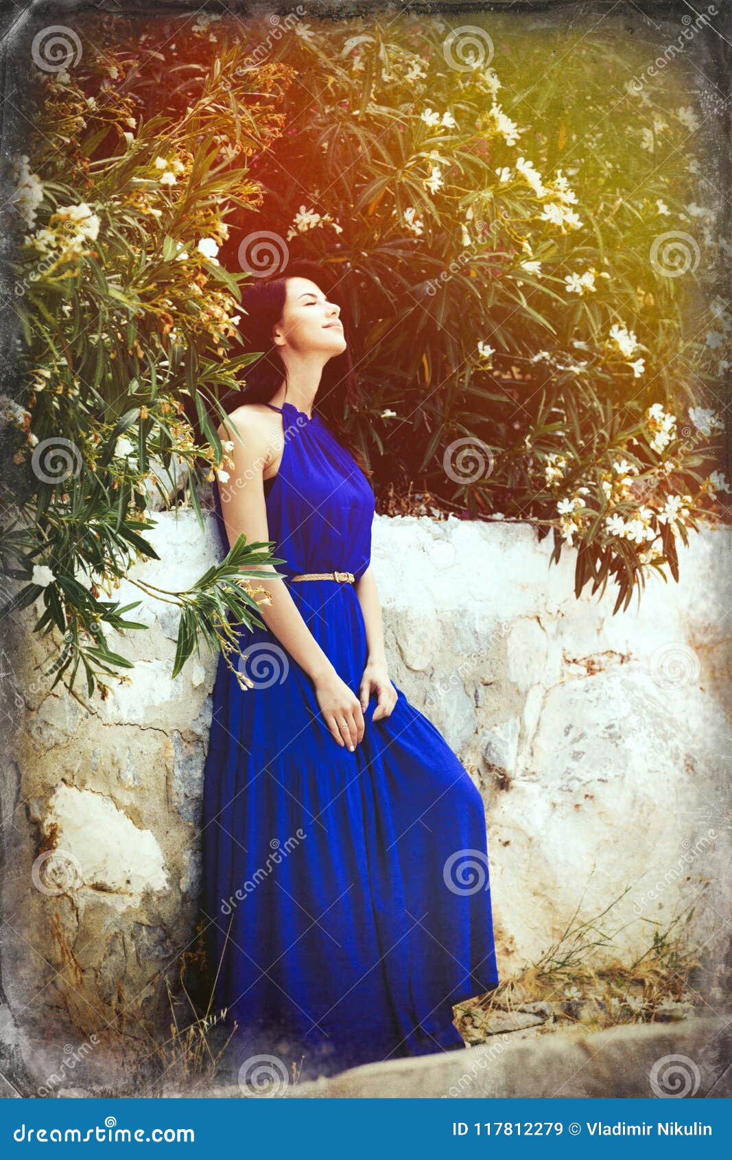 young woman in greece