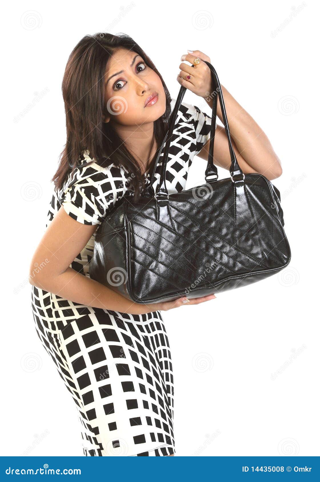Young woman with handbag stock photo. Image of contemporary 14435008