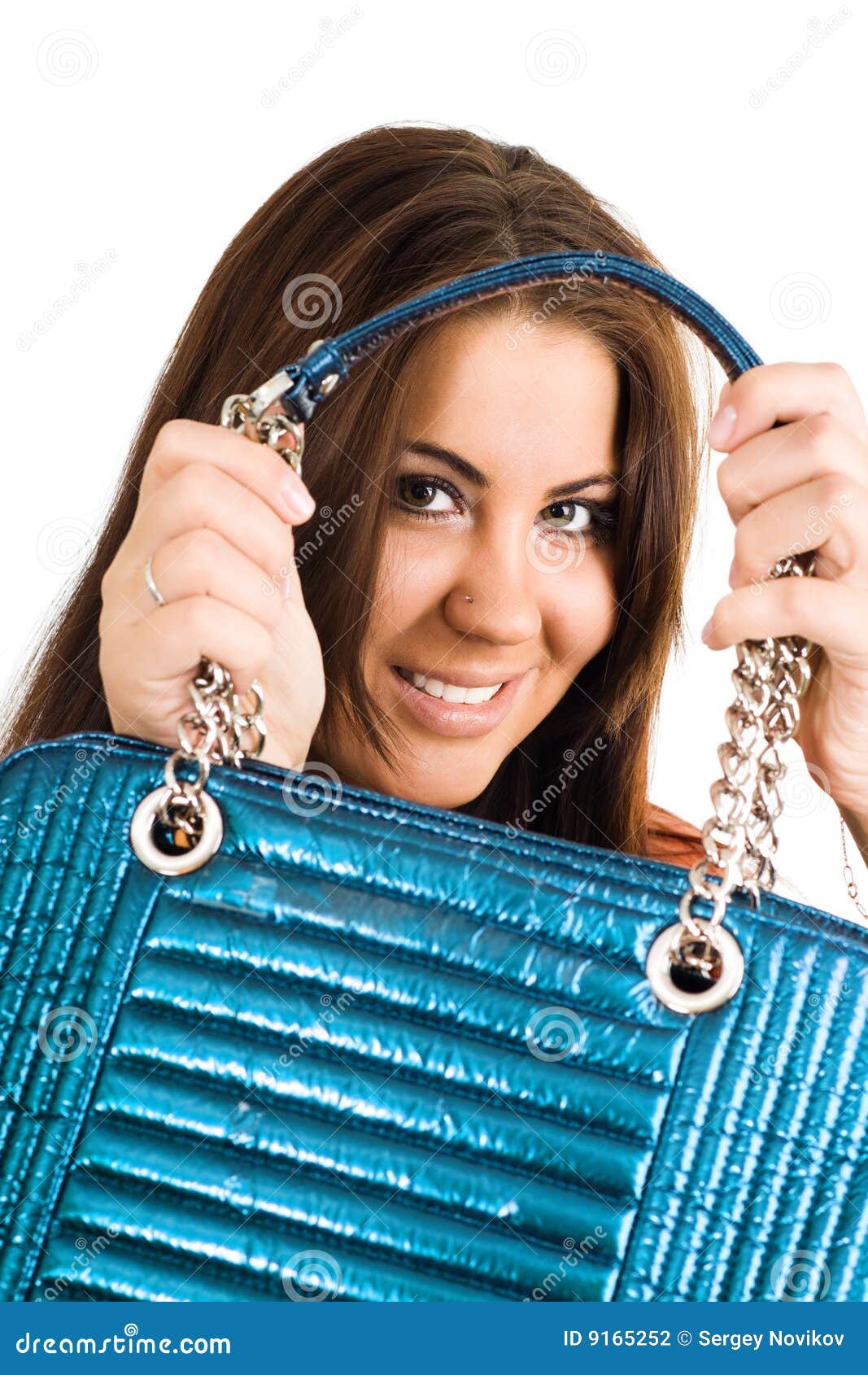 Young woman with handbag stock photo. Image of caucasian 9165252