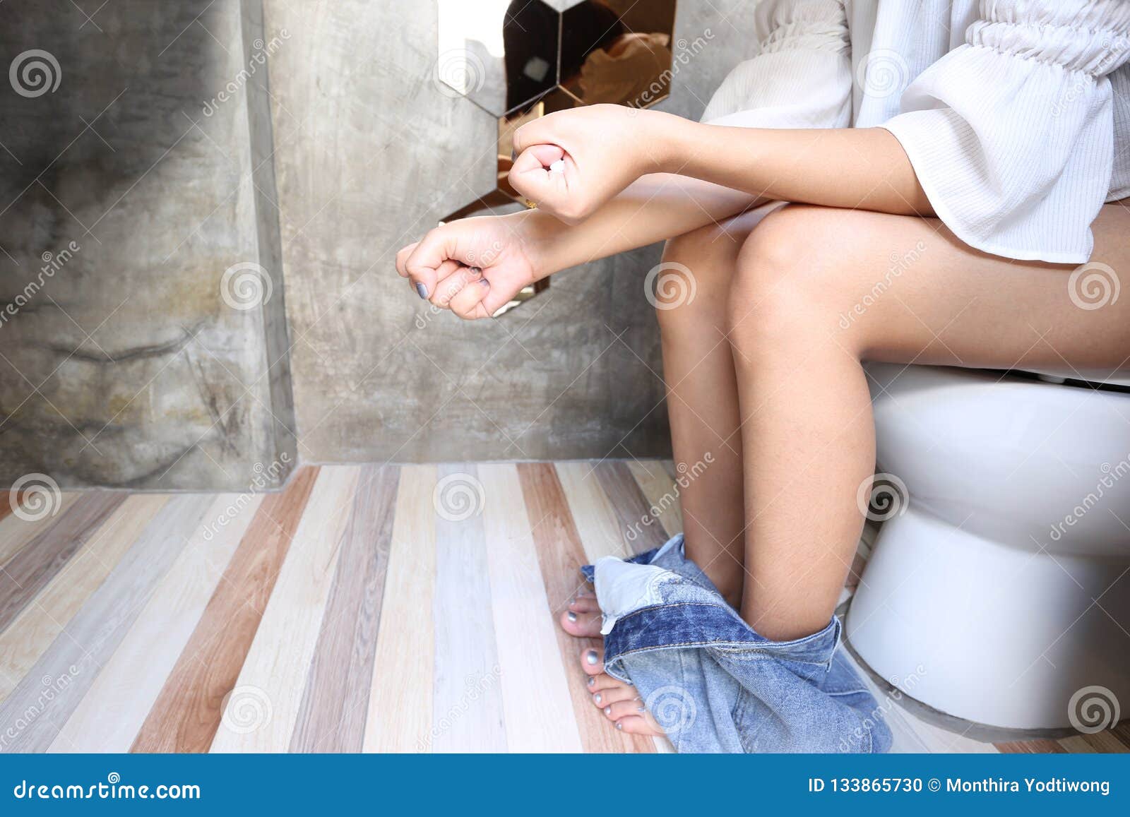 Naked Woman Sitting Toilet Stock Photos - Free & Royalty-Free Stock Photos  from Dreamstime