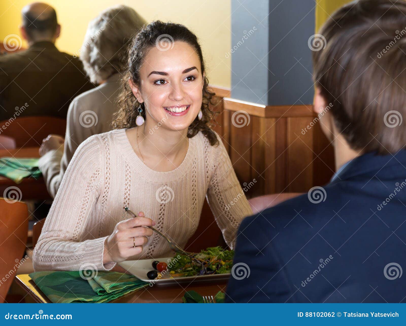 Image result for pic young man woman at dinner