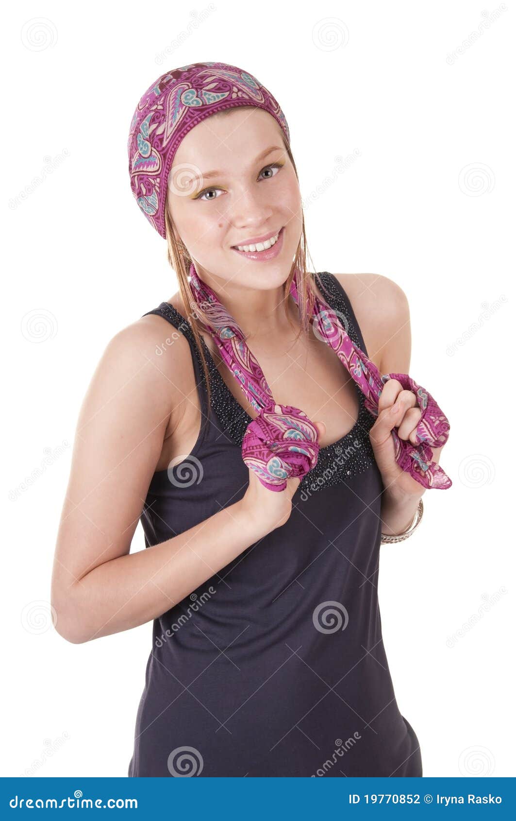 Young woman in headscarf stock photo. Image of model 19770852