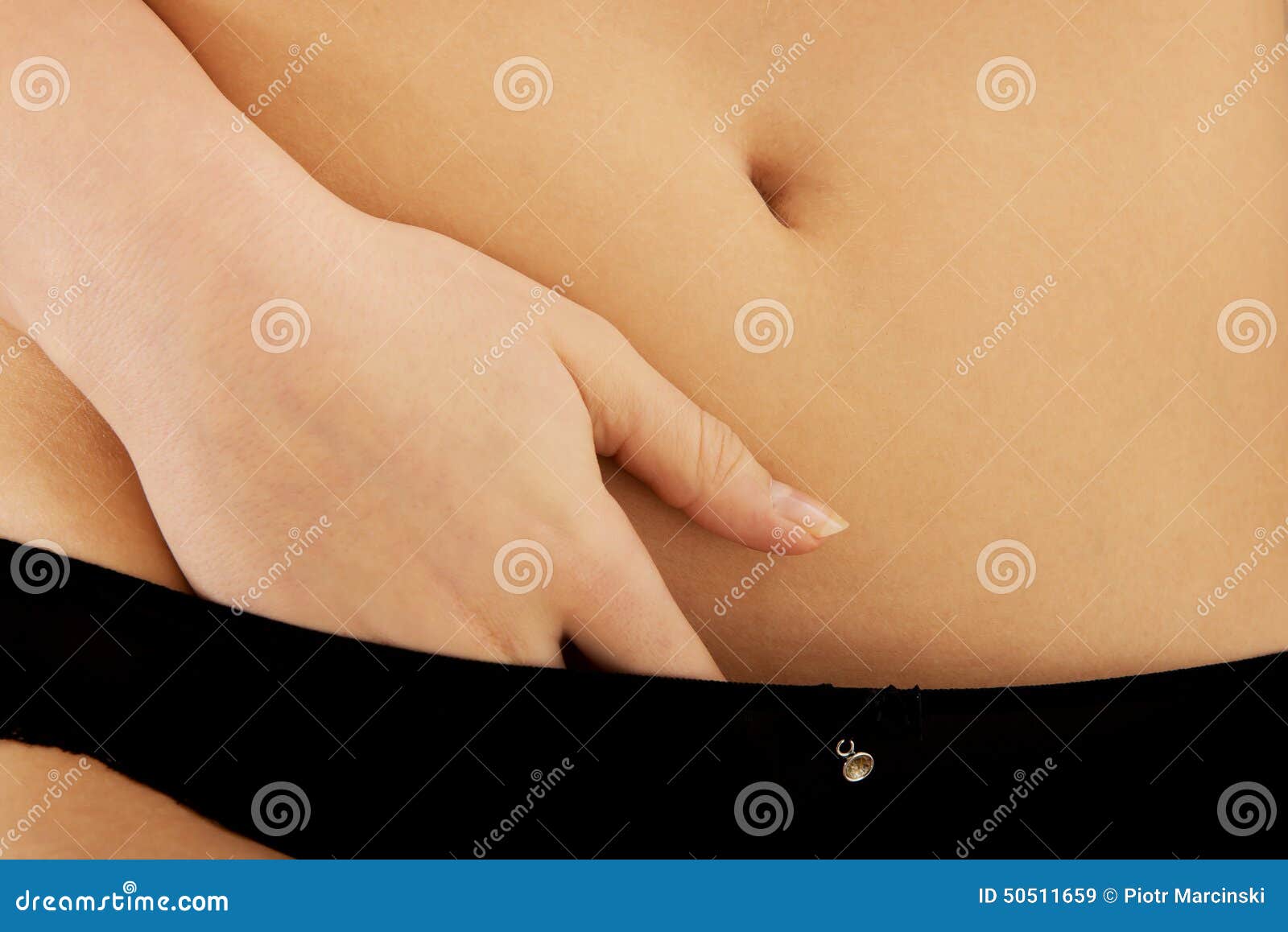 Young Woman with Her Hand in Panties. Stock Image - Image of hand