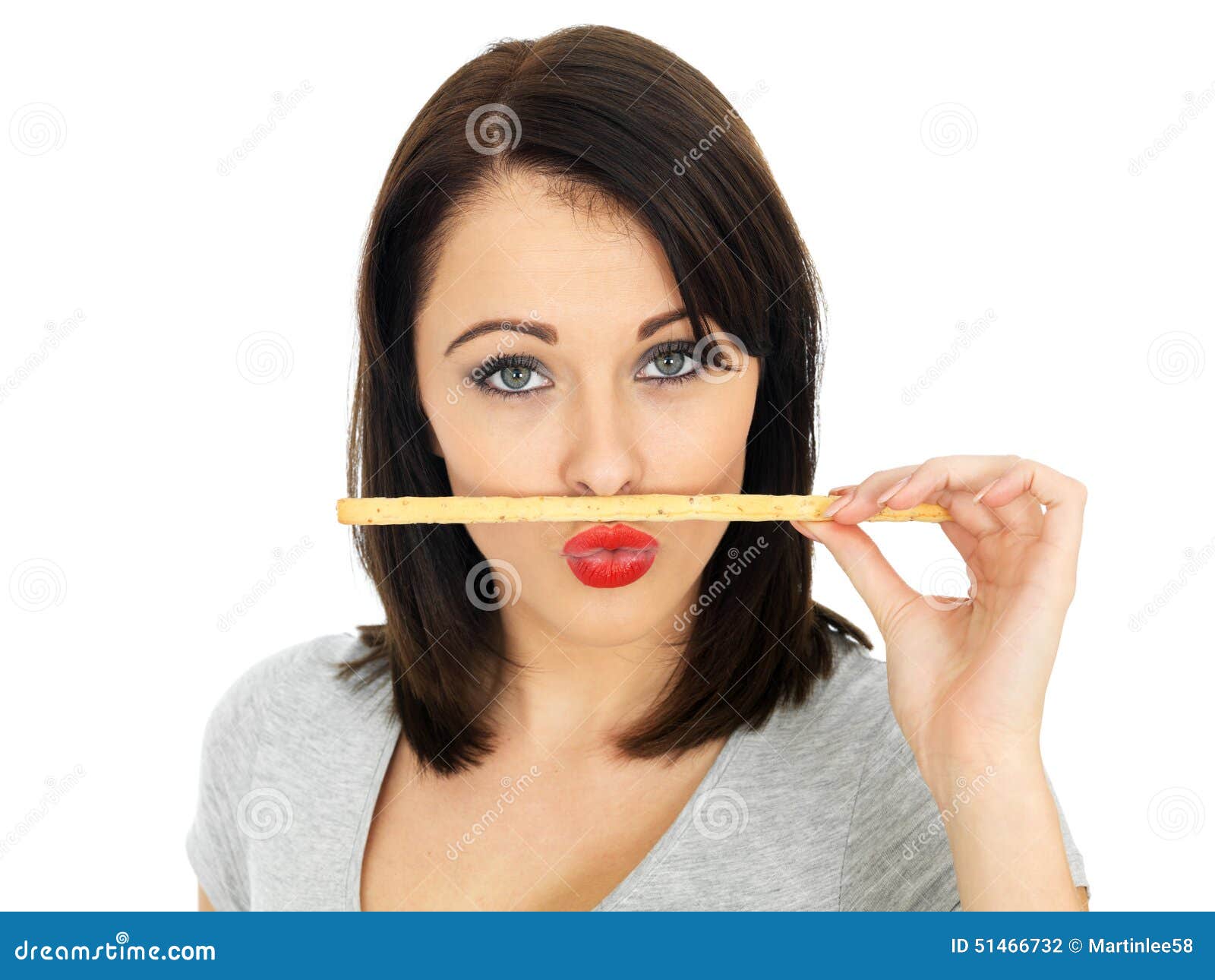 Young Woman Holding Bread Sticks Stock Photo Image of bread, pretty