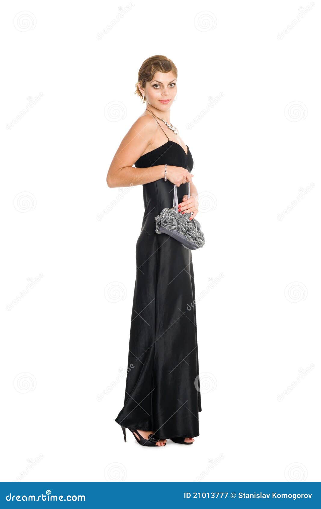 Young Woman Holding a Purse. Stock Image Image of elegance, female