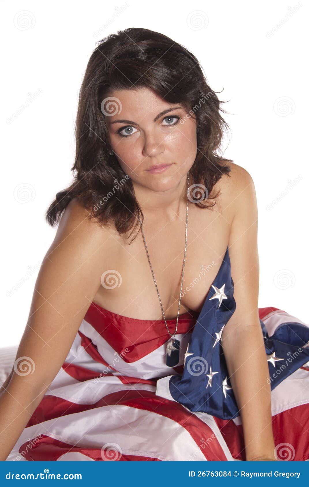 Desnudo American Flag
