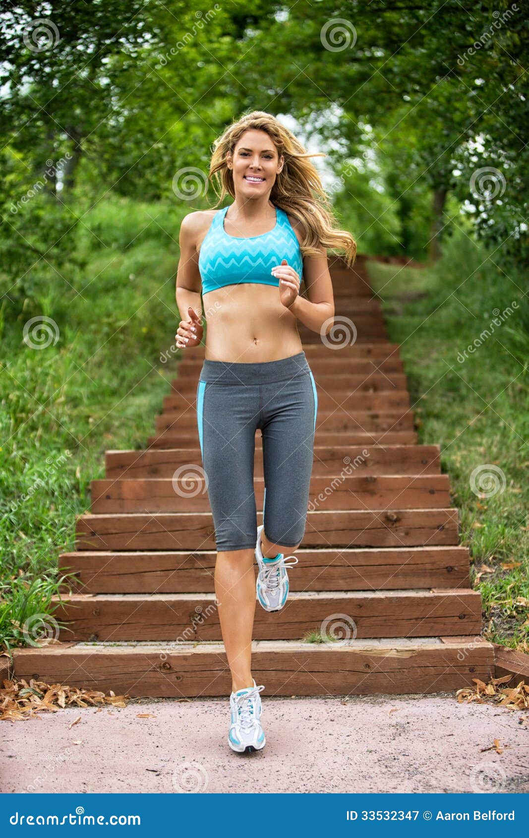 Young Woman Jogging stock image. Image of clothing, female - 33532347