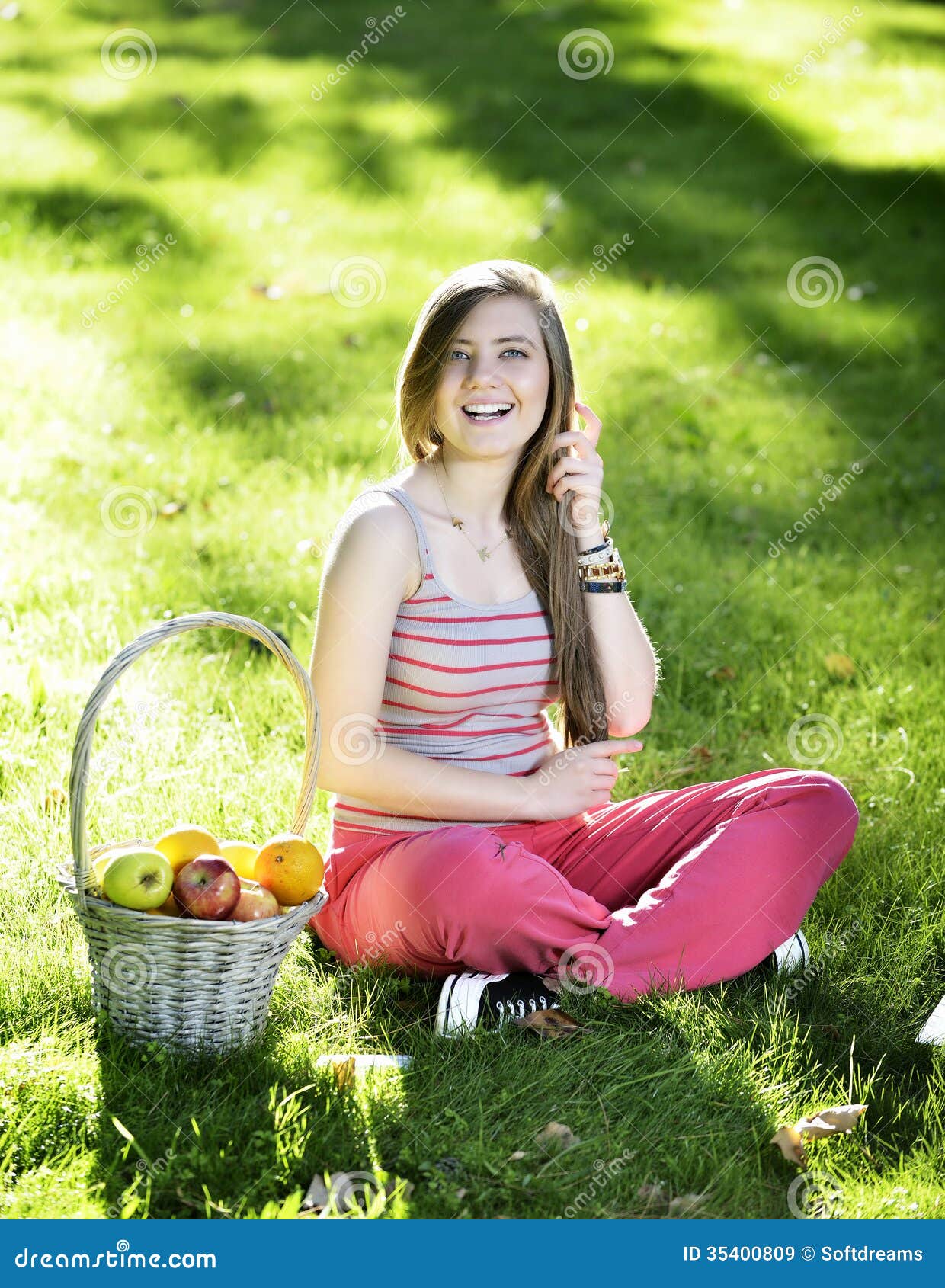 Young Woman with the Laptop Stock Image - Image of apple, happiness