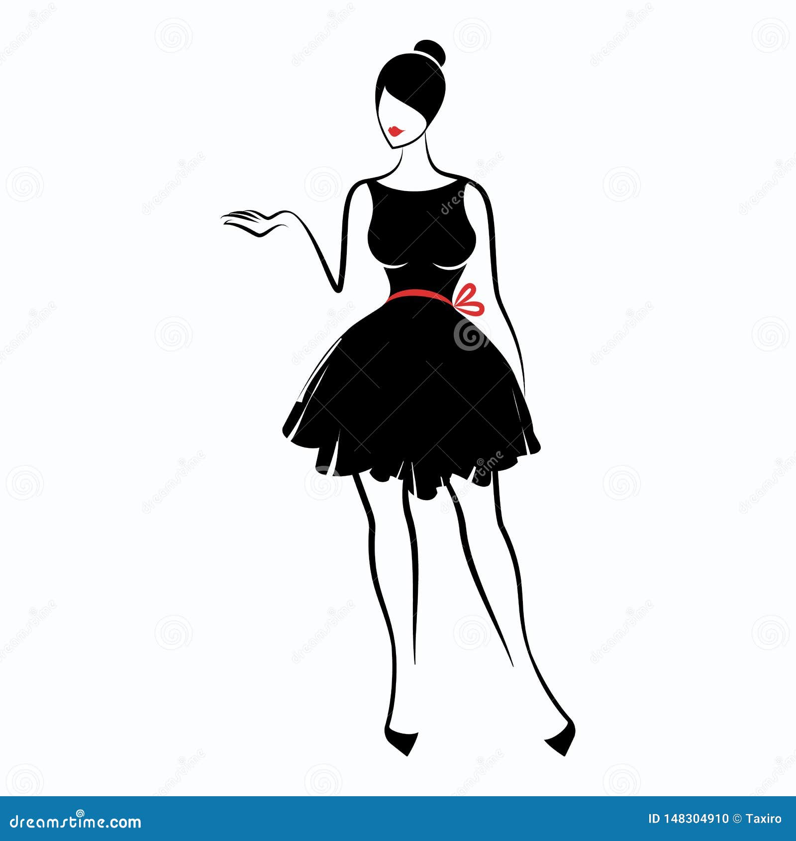 black dress vector