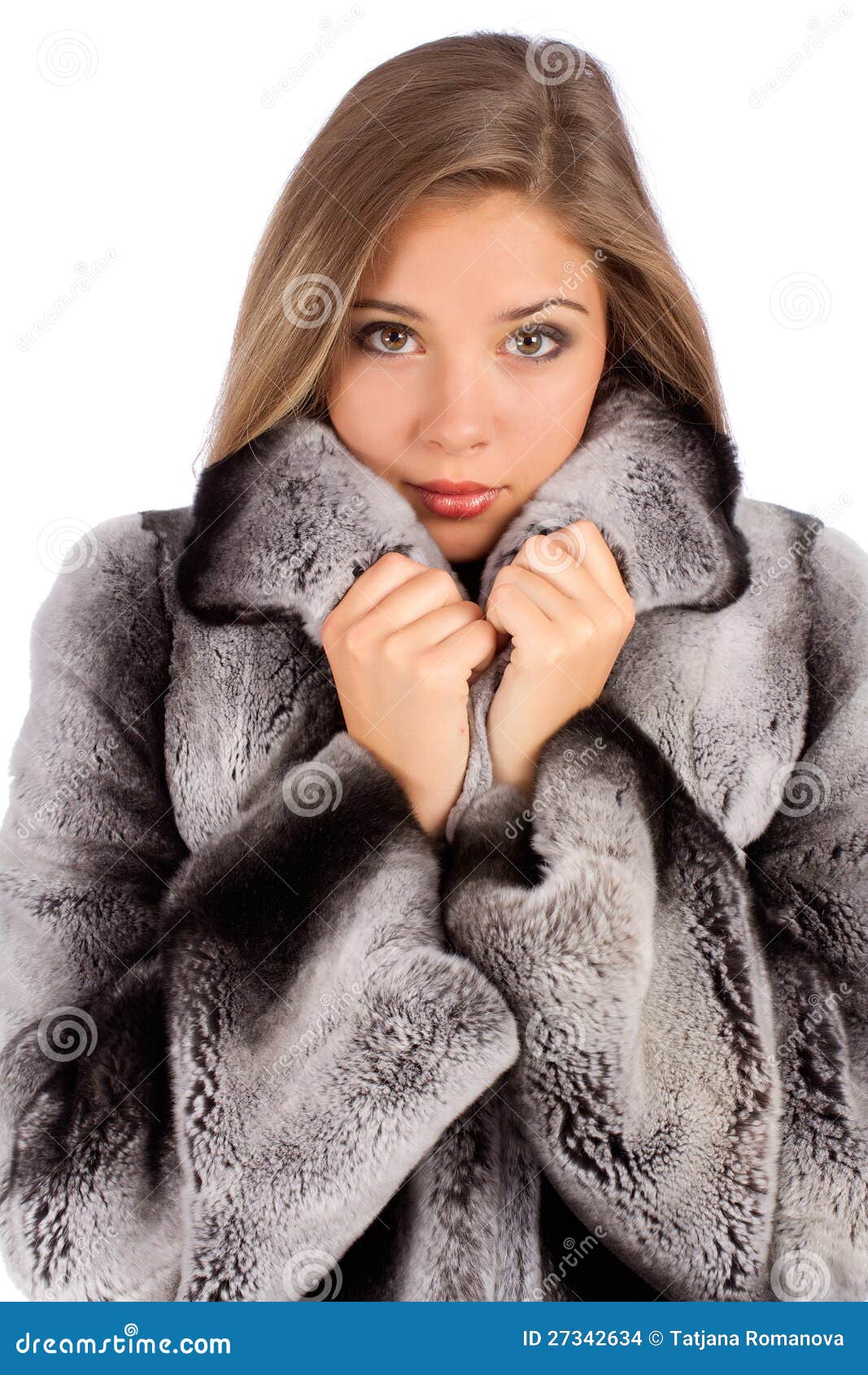 Young Woman In Luxury Fur Coat Stock Images - Image: 27342634