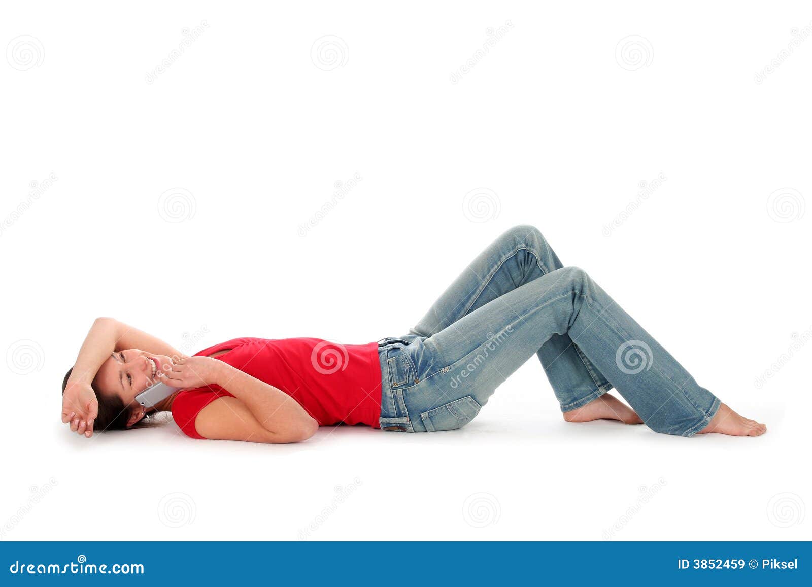 young woman lying down