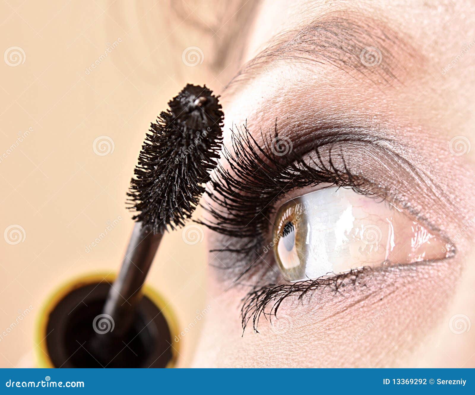 Young Woman Makeup with Mascara Stock Photo Image of blond, caucasian 13369292