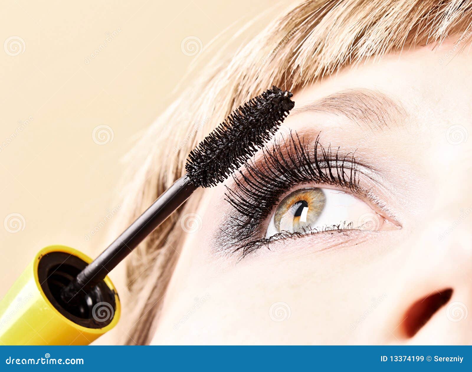 Young Woman Makeup with Mascara Eye Stock Image Image of healthy