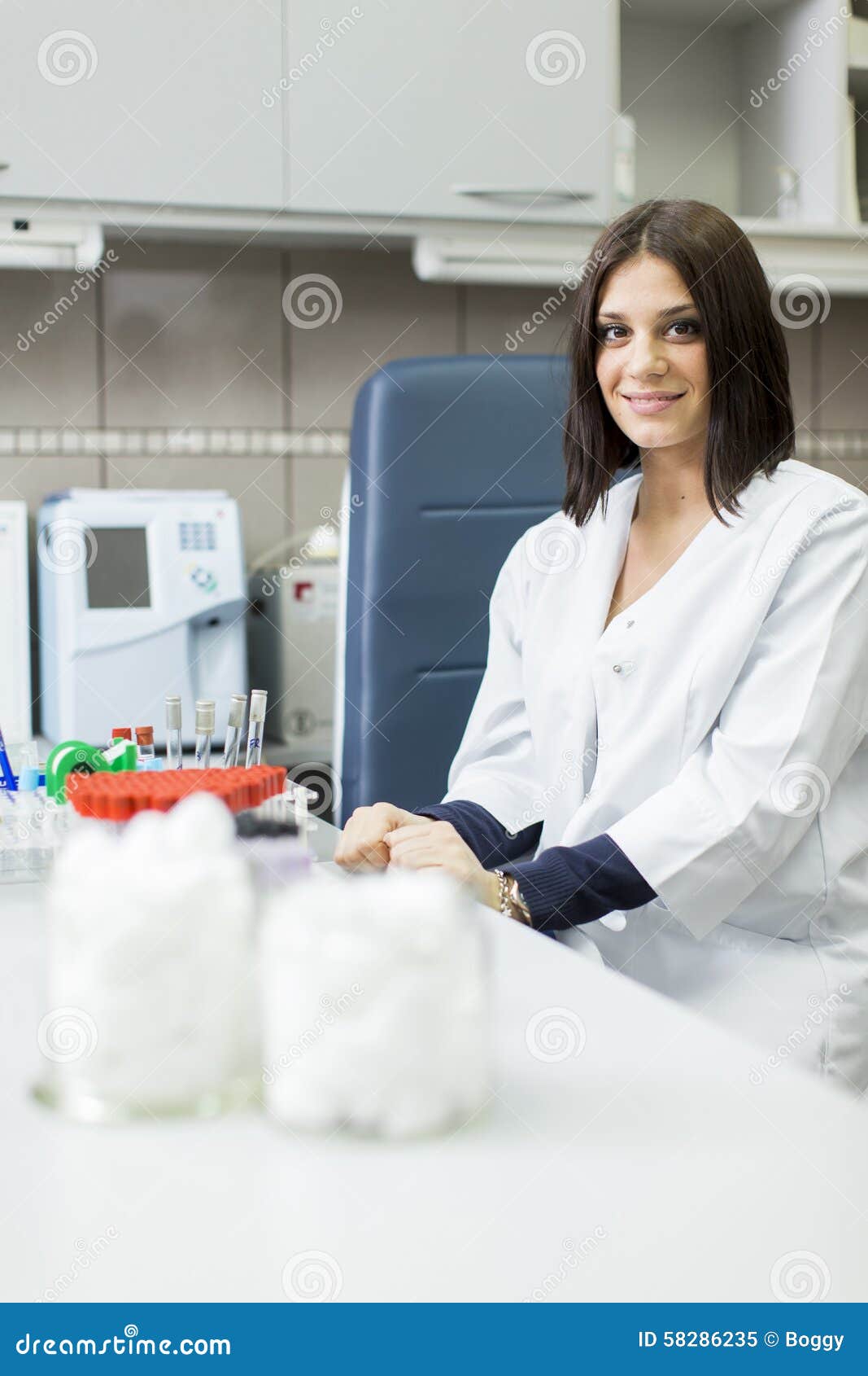 Young Woman in the Medical Laboratory Stock Image Image of hospital