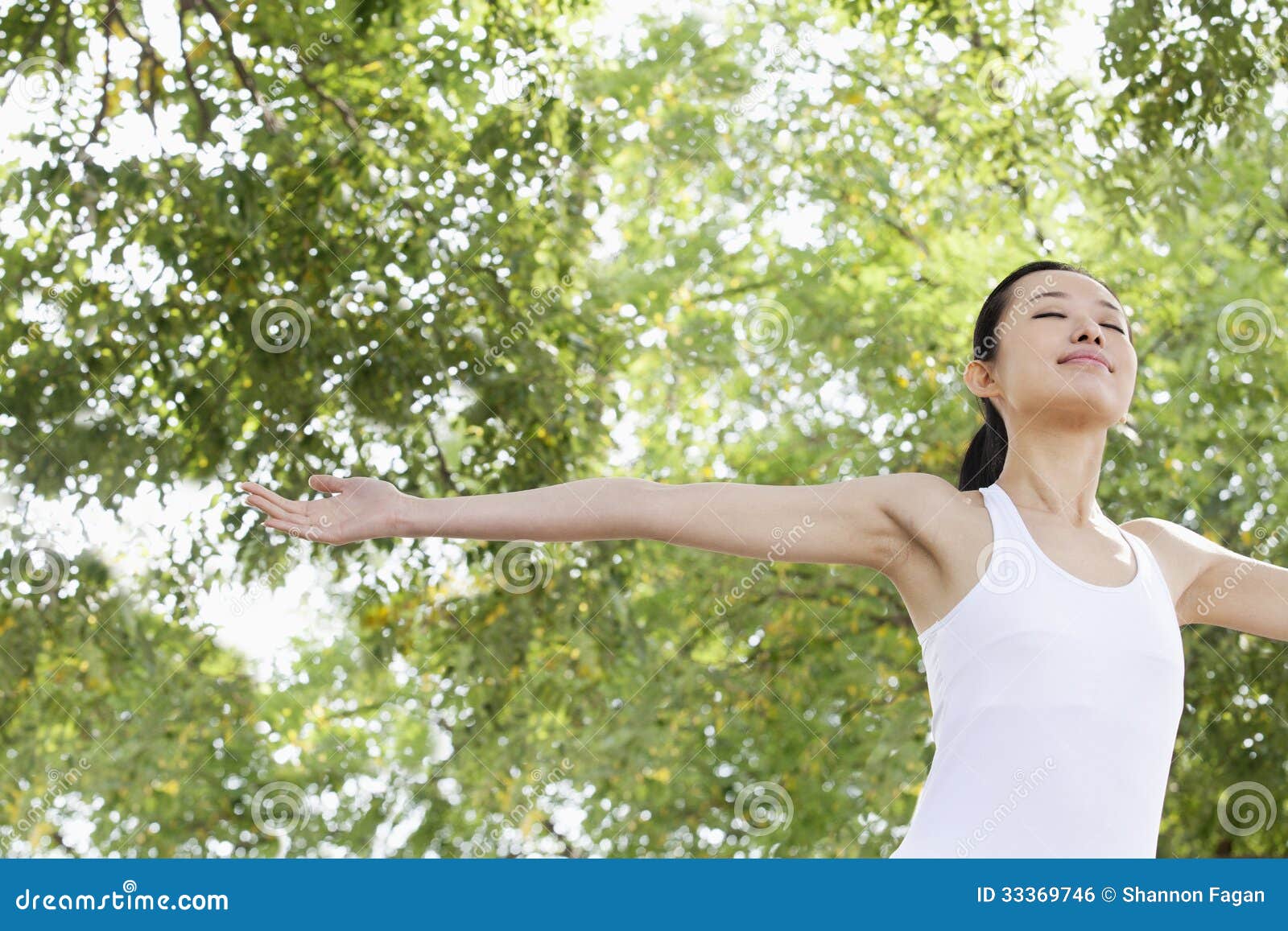 Young Woman in Park stock photo. Image of outdoors, relaxation - 33369746