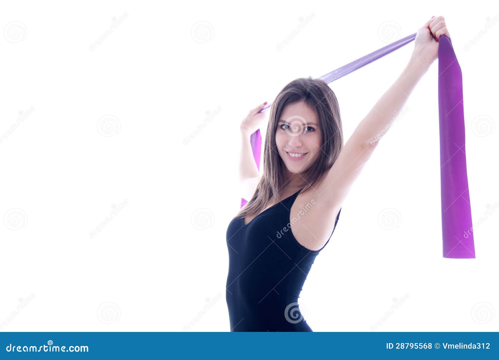 Young Woman with Pilates Strap in Hand Stock Photo Image of female, person 28795568