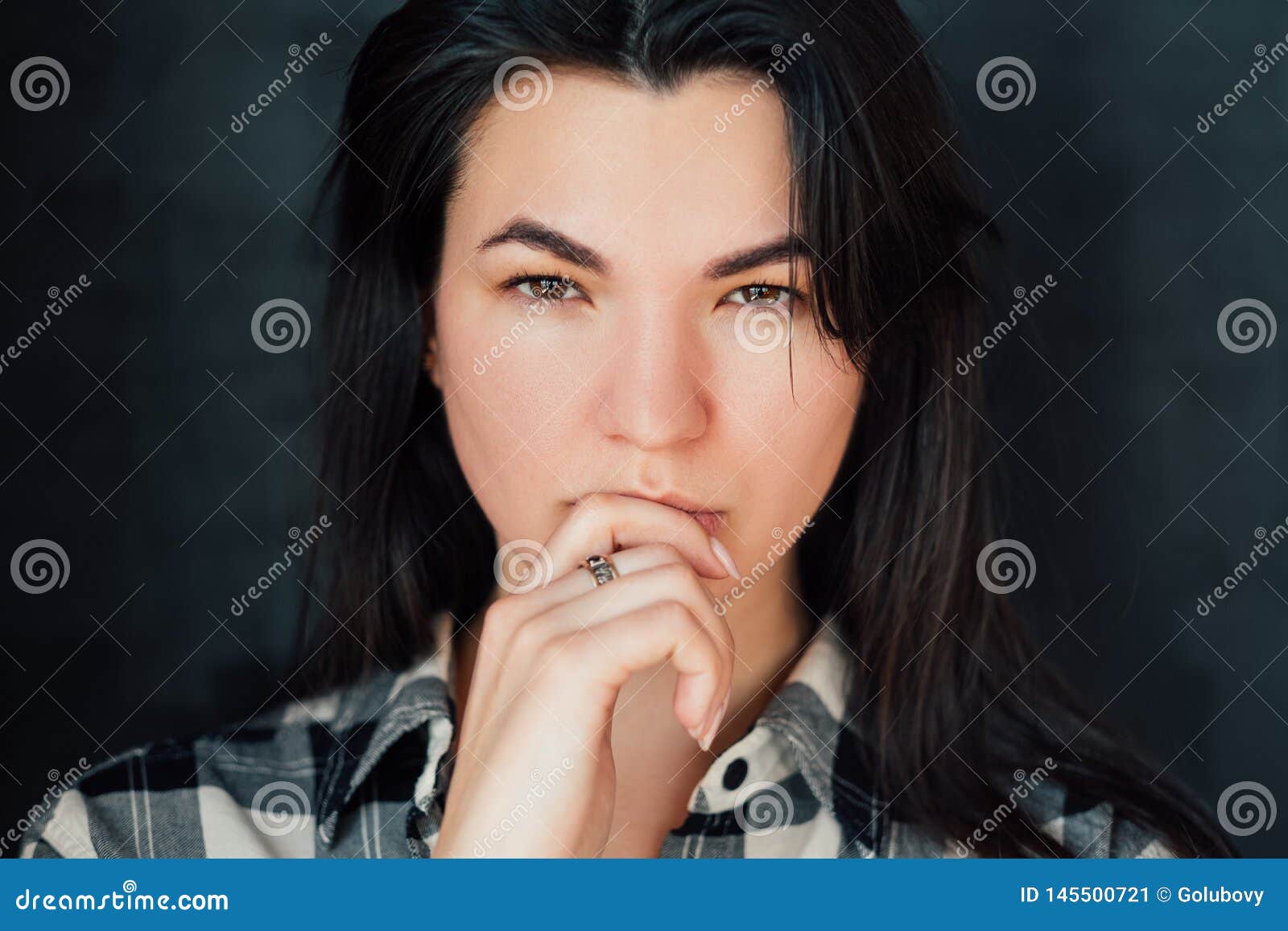 young woman speculation thoughtful decision time