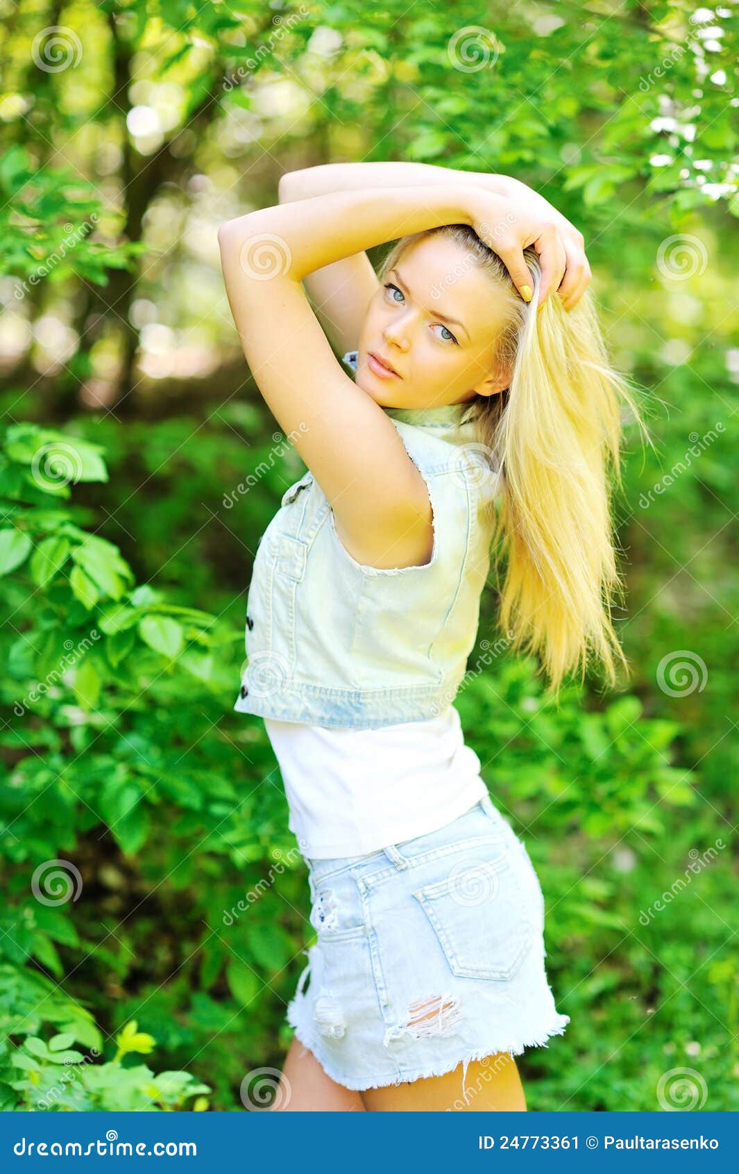 Young Woman Posing Outdoors Stock Image - Image of light, model: 24773361