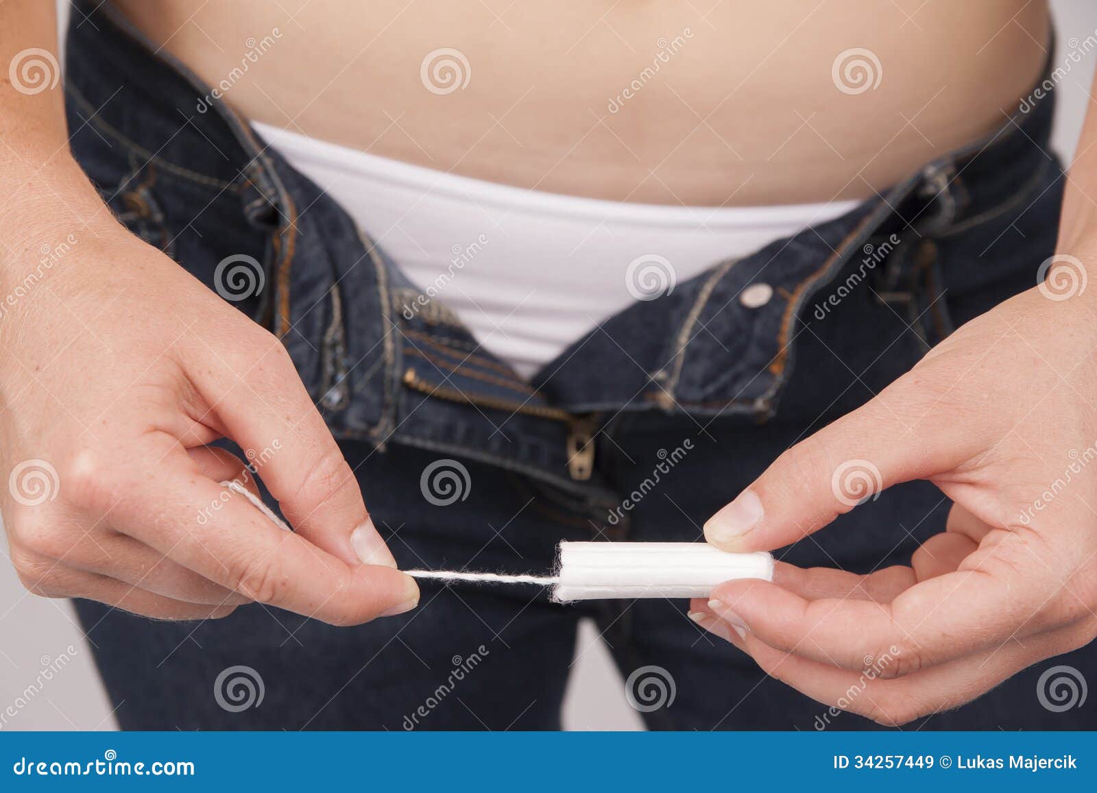 young woman preparing for menstruation
