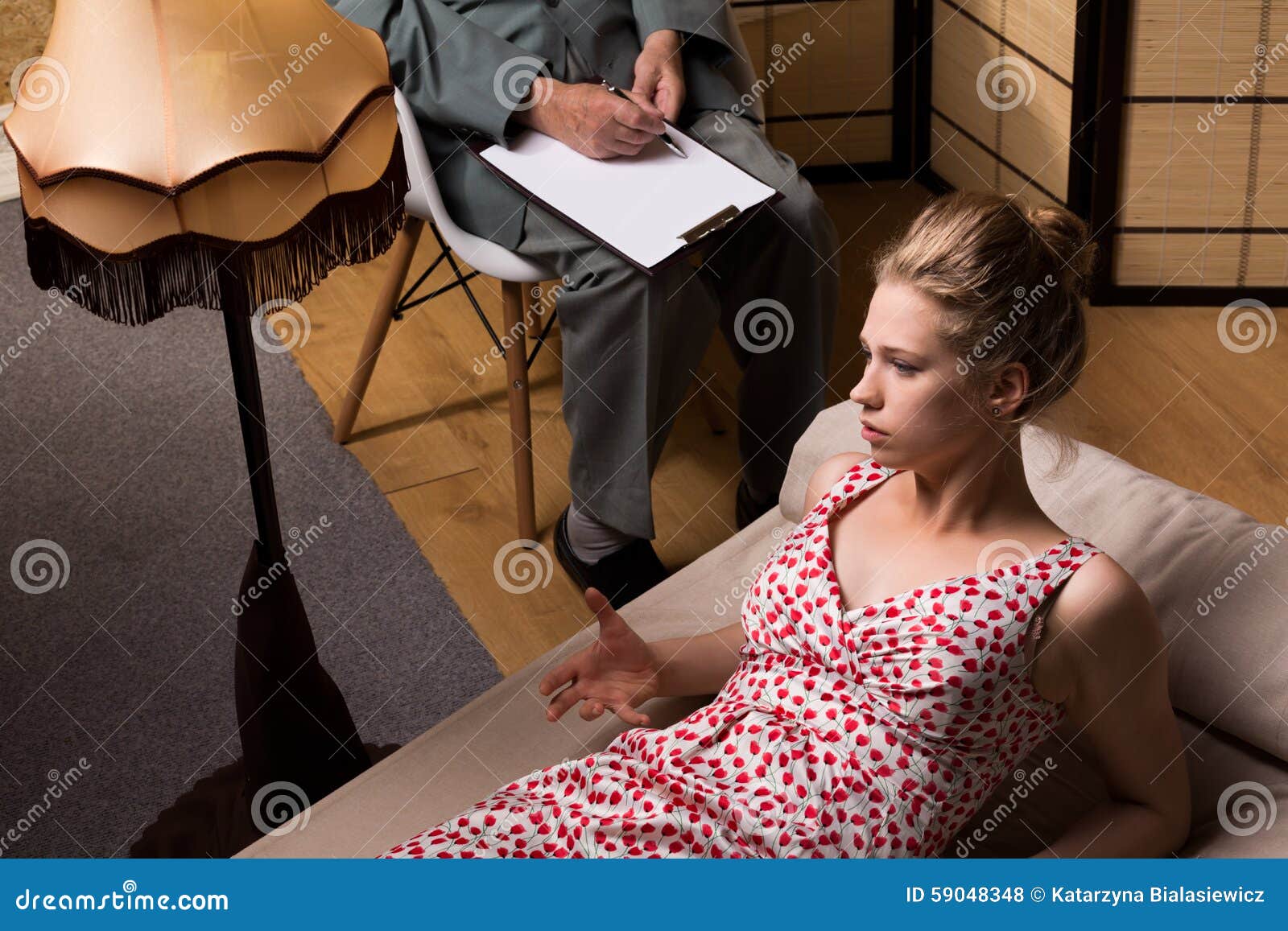 young woman during psychotherapeutic session