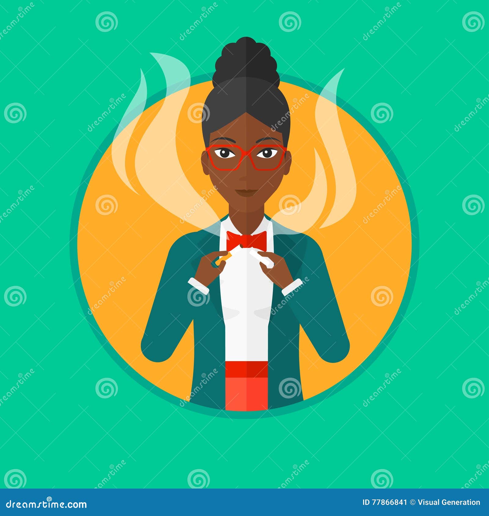 Download Young Woman Quitting Smoking Vector Illustration. Stock Vector - Illustration of character ...